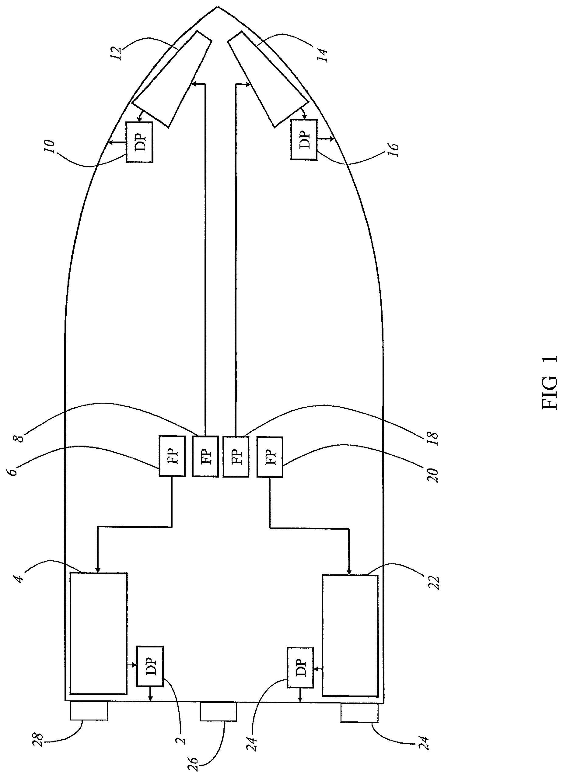 Patent US11772756 Figure 1 – Wakeboat with dynamic wave control
