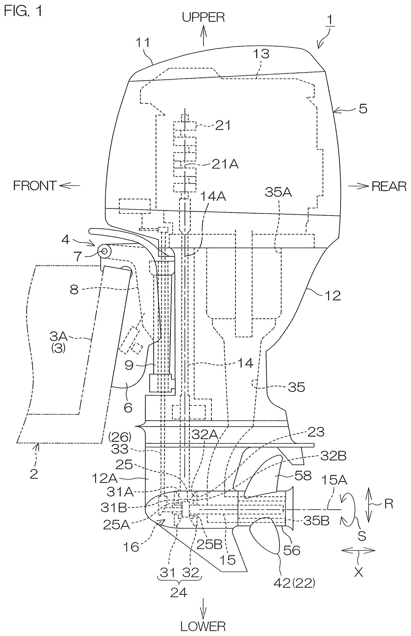 Patent US11772762 Figure 1 – Propeller for vessel propulsion apparatus and vessel propulsion apparatus