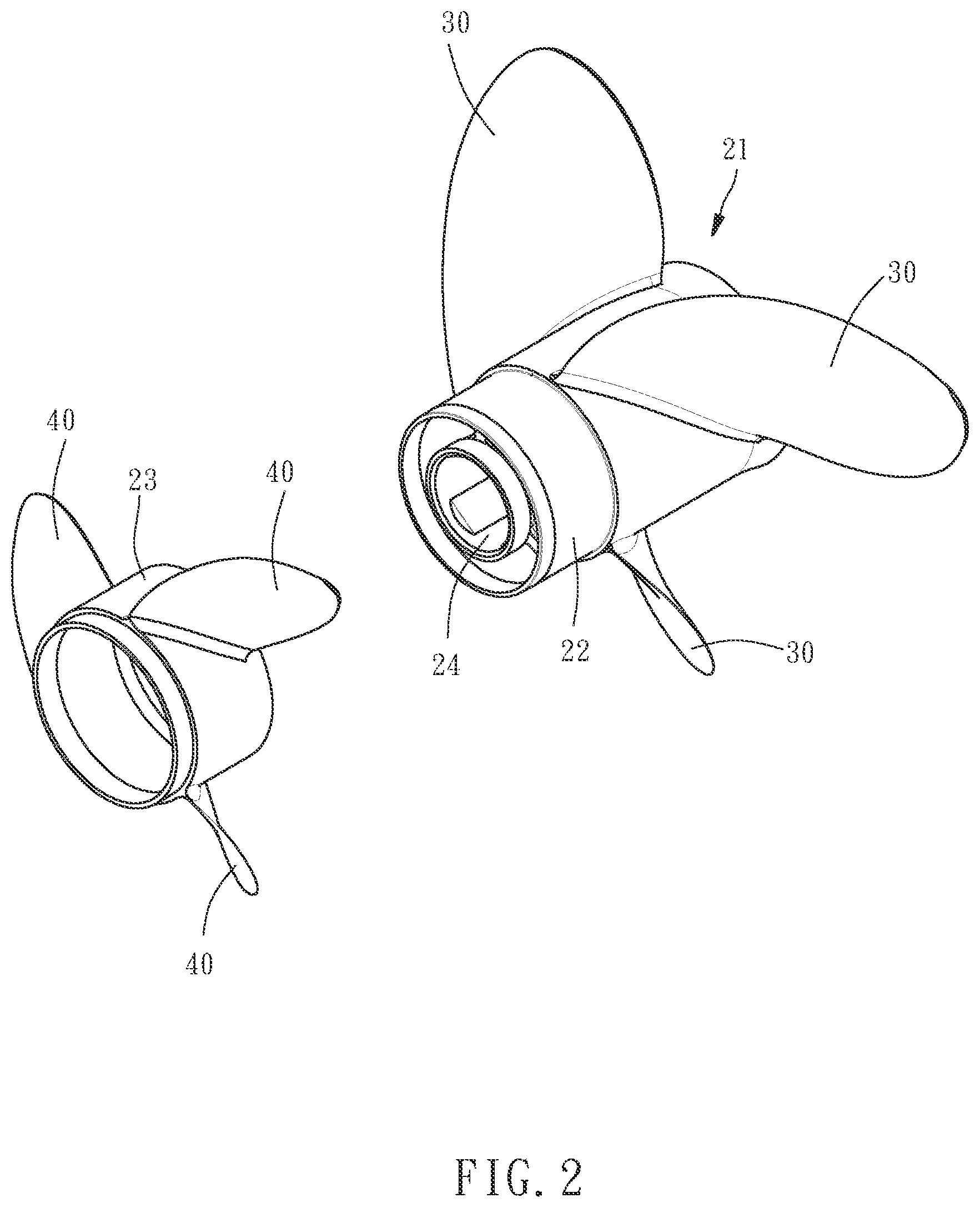 Patent US11772763 Figure 2 – Marine accelerating propeller