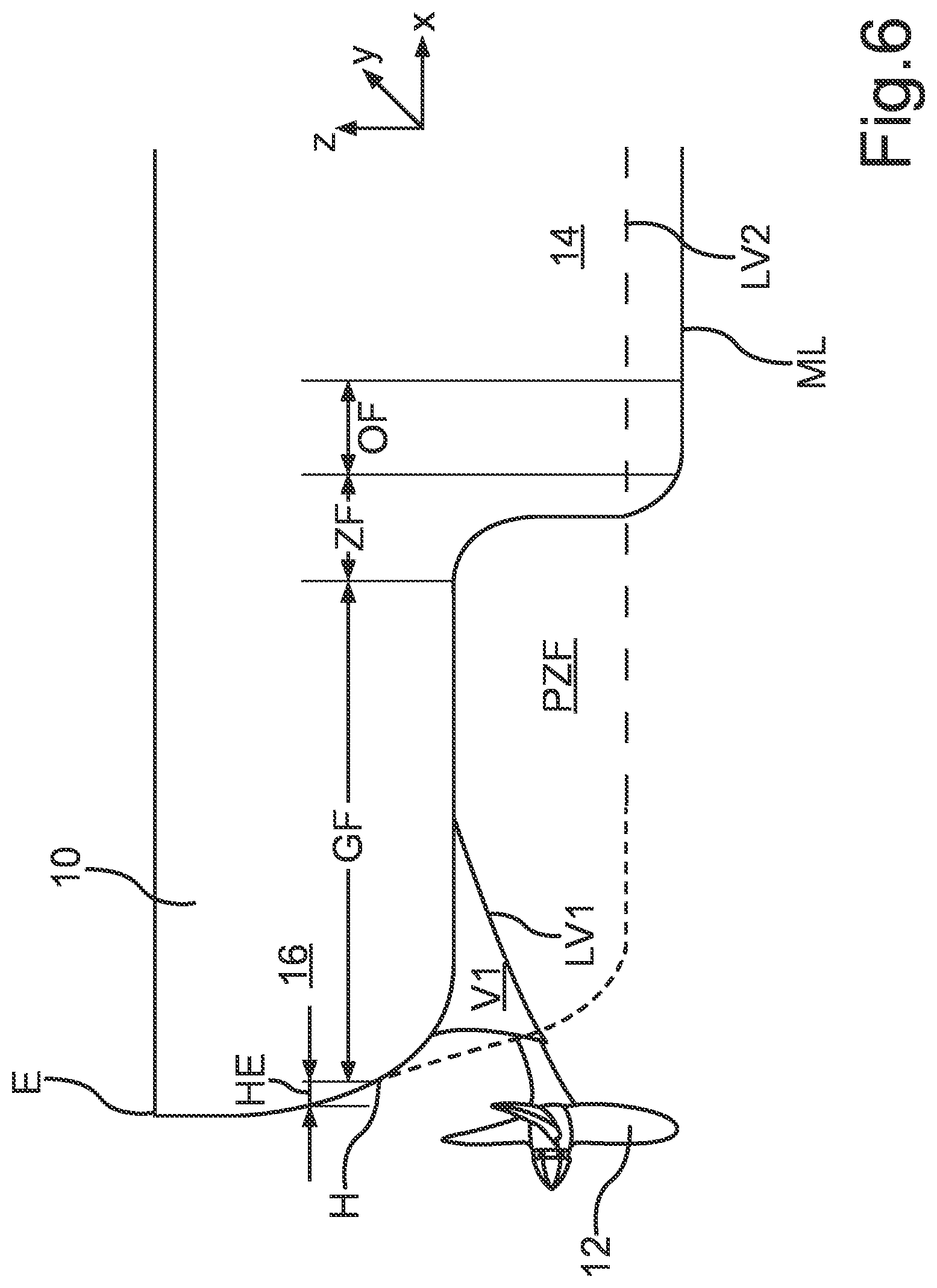 Patent US11772764 Figure 6 – Ship hull having a raised portion in the region of an underside of the ship hull