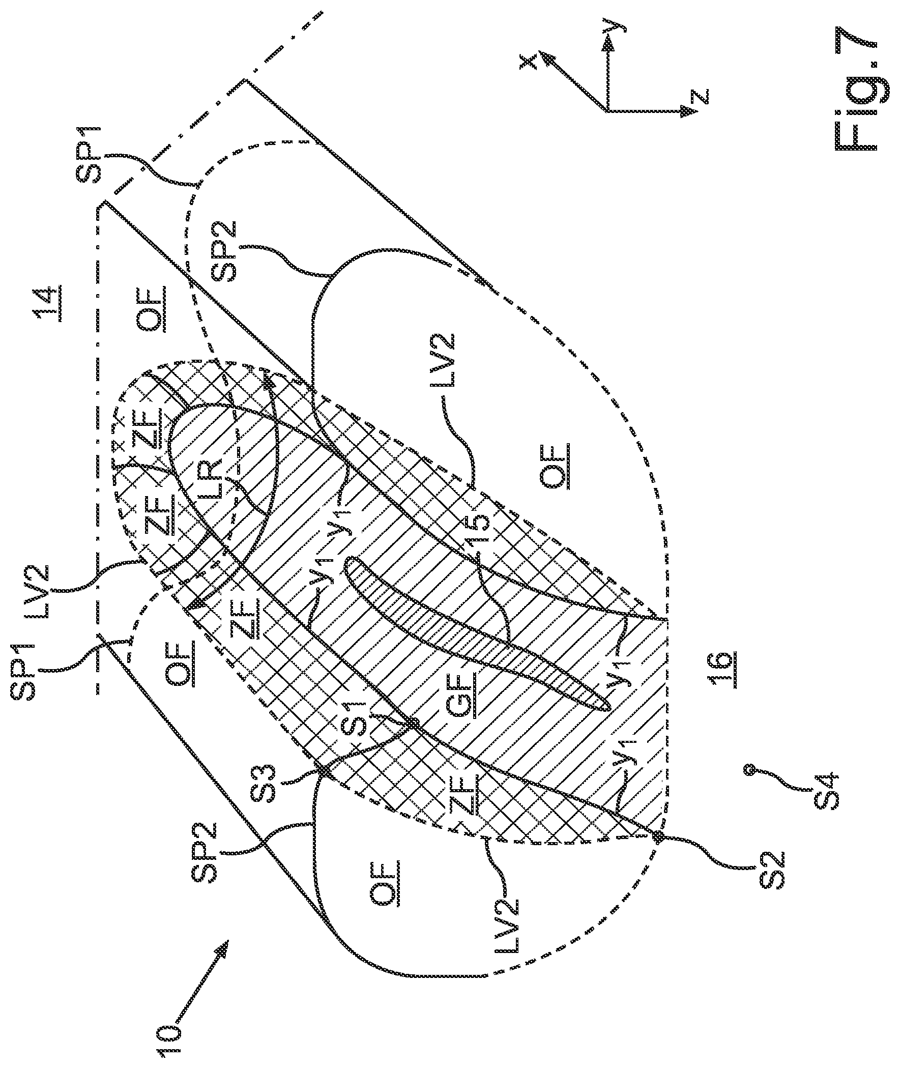 Patent US11772764 Figure 7 – Ship hull having a raised portion in the region of an underside of the ship hull