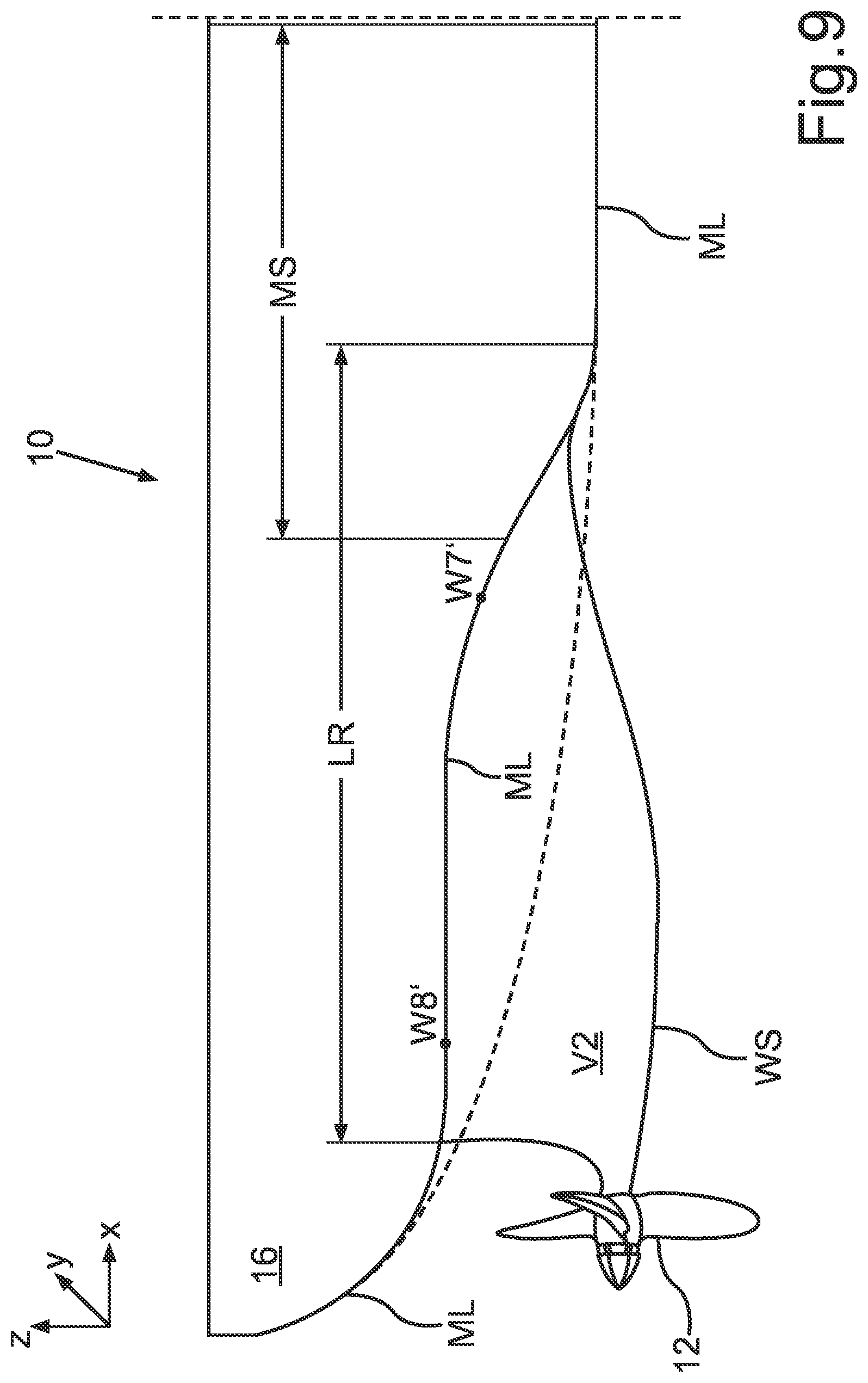 Patent US11772764 Figure 9 – Ship hull having a raised portion in the region of an underside of the ship hull