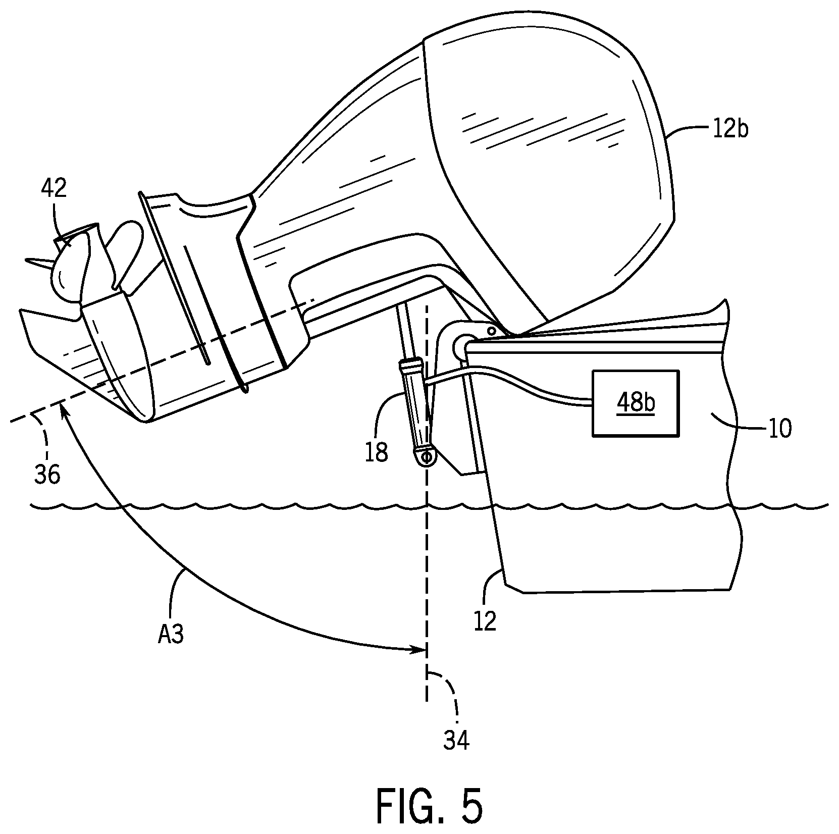 Patent US11772766 Figure 3 – System and method for controlling position of a marine drive