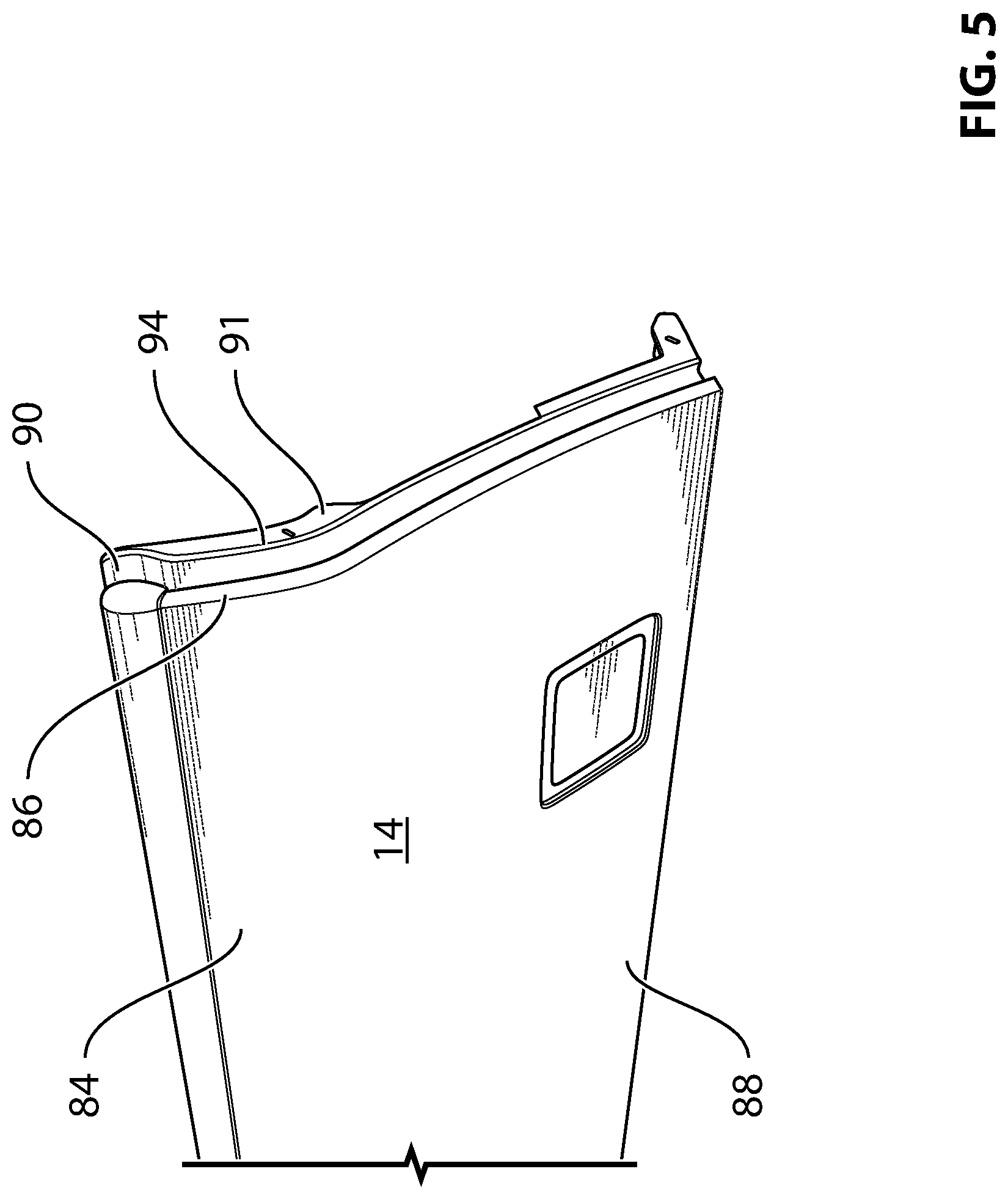 Patent US11772772 Figure 5 – Buffer zone for interior aircraft features