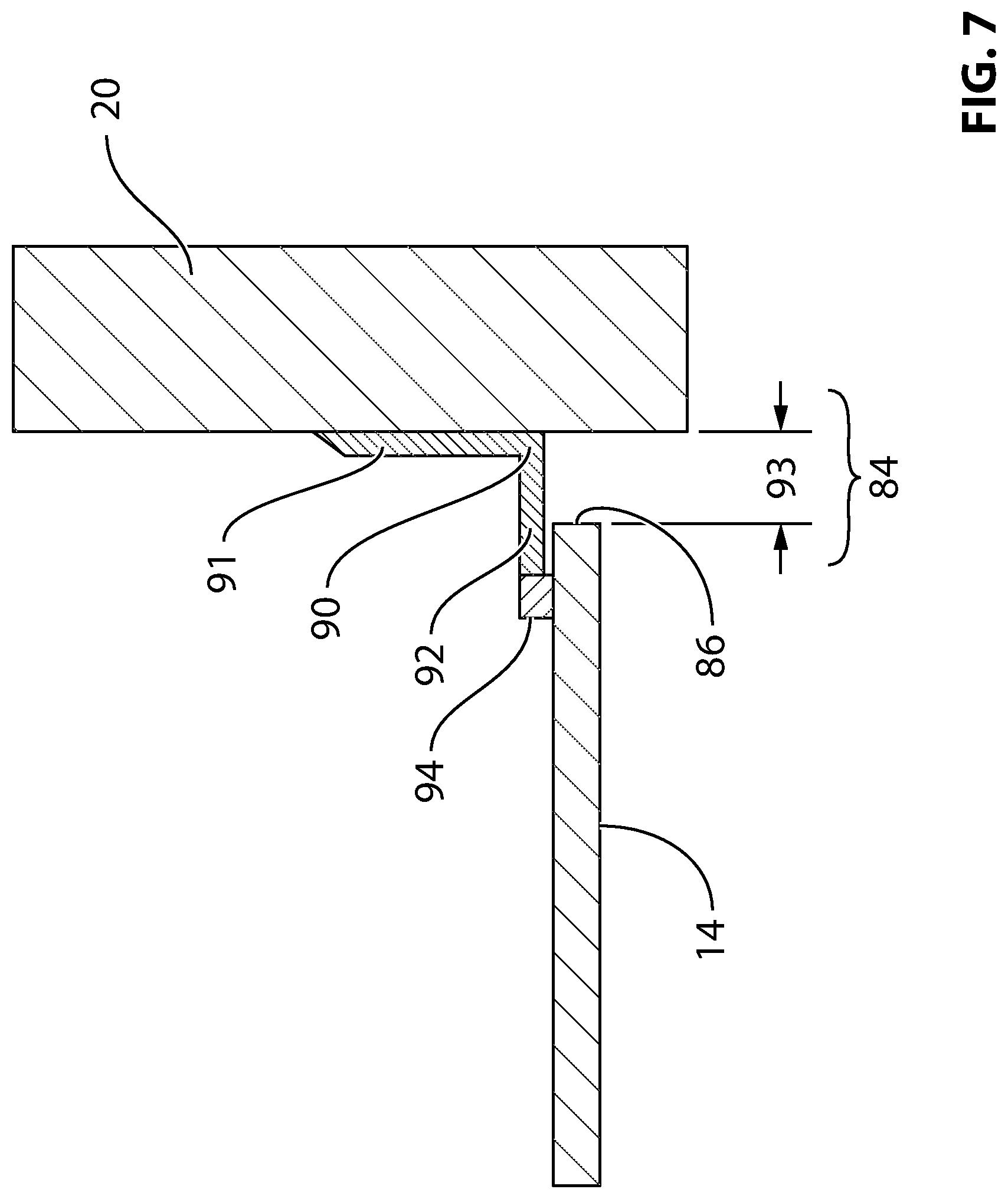 Patent US11772772 Figure 7 – Buffer zone for interior aircraft features