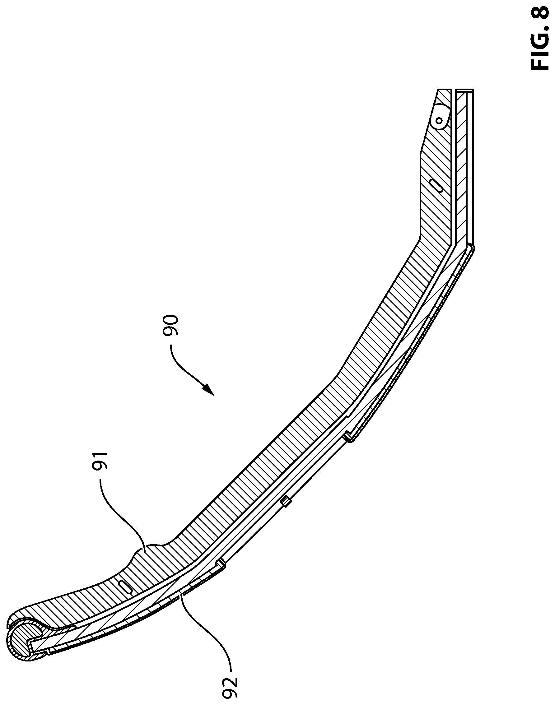 Patent US11772772 Figure 8 – Buffer zone for interior aircraft features