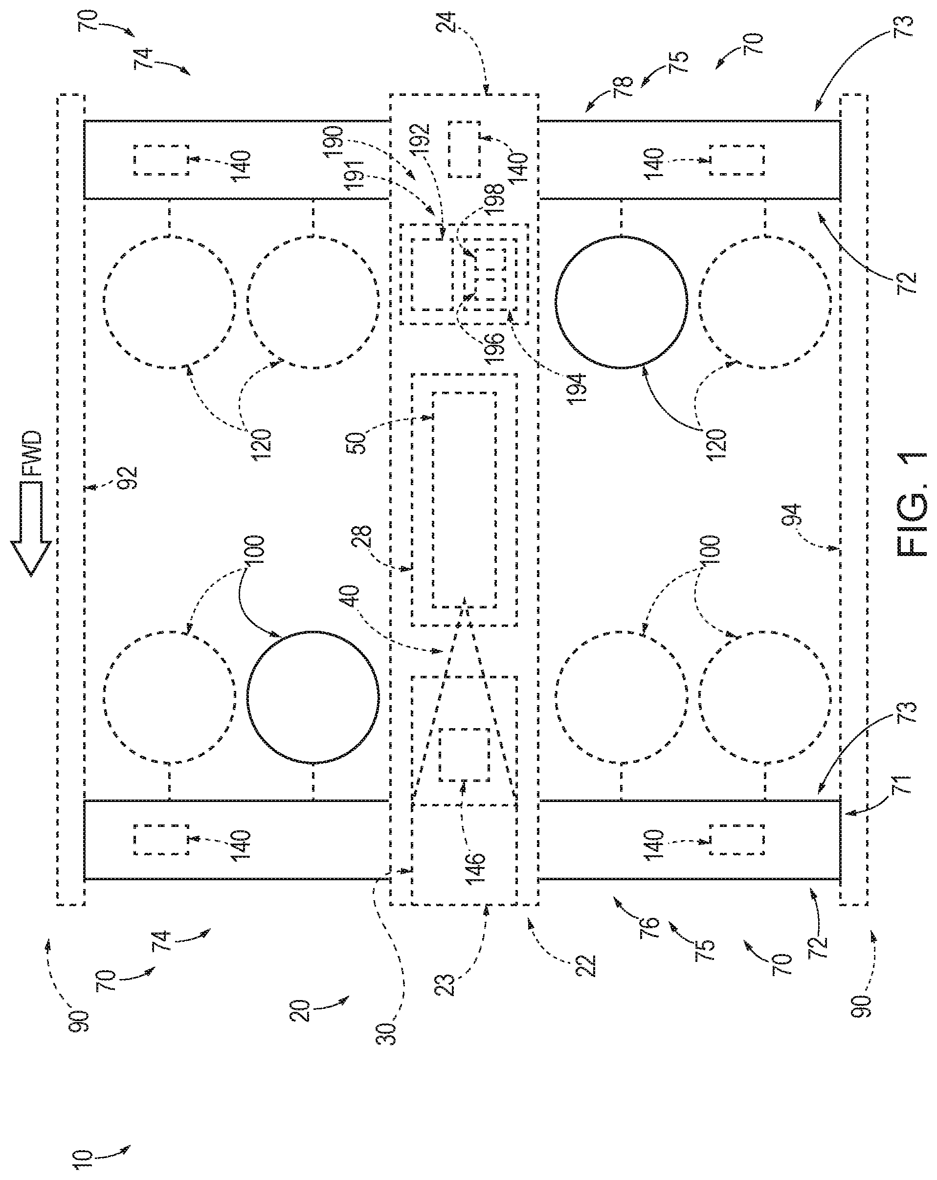 Patent US11772773 Figure 1 – Aircraft and related methods