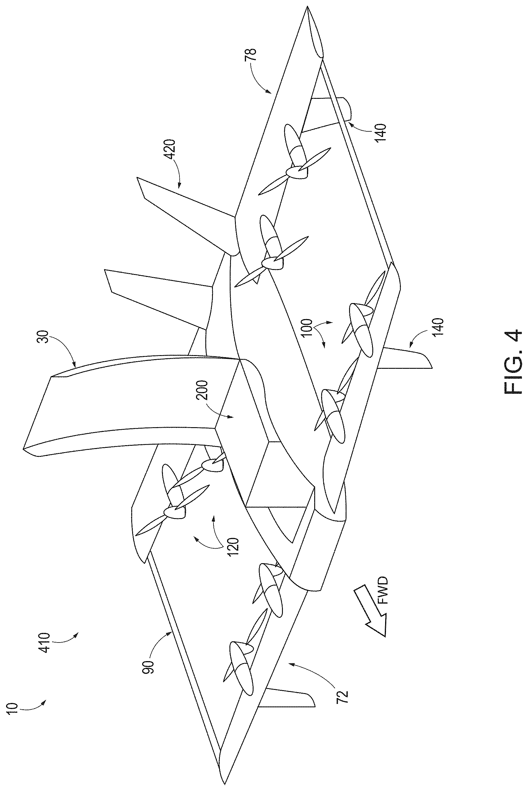 Patent US11772773 Figure 4 – Aircraft and related methods