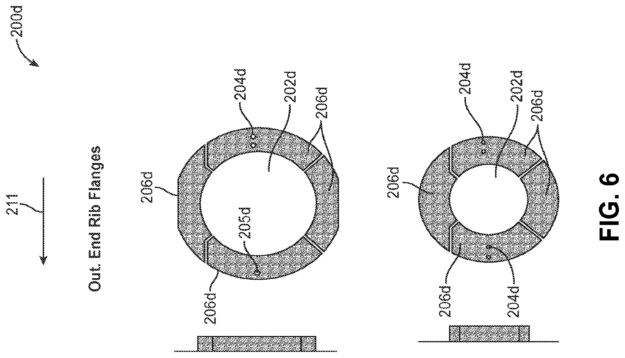 Patent US11772774 Figure 6 – Rib mounting flanges for an unmanned aerial vehicle