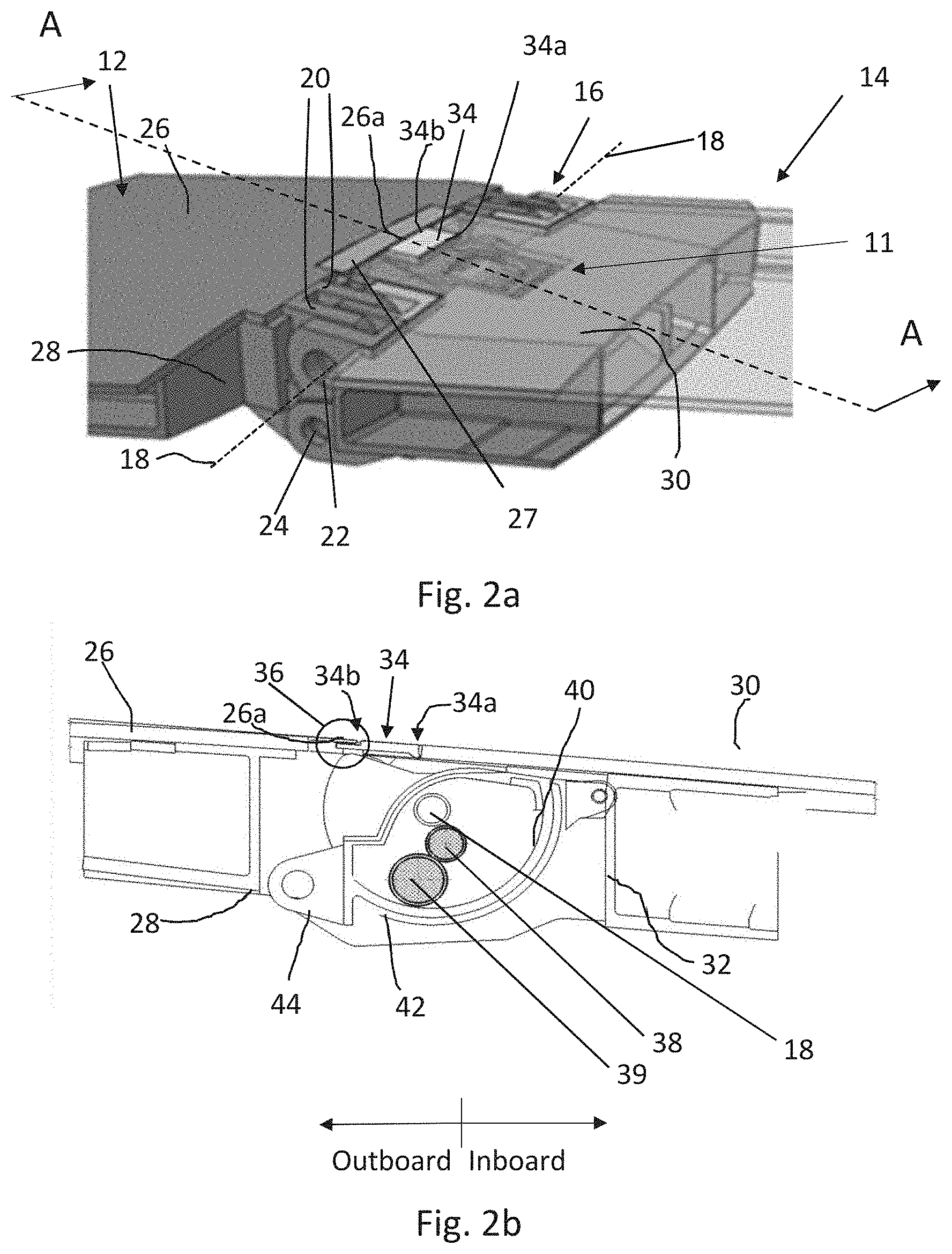 Patent US11772776 Figure 2 – Arrangement for avoiding clashing on a folding wing tip