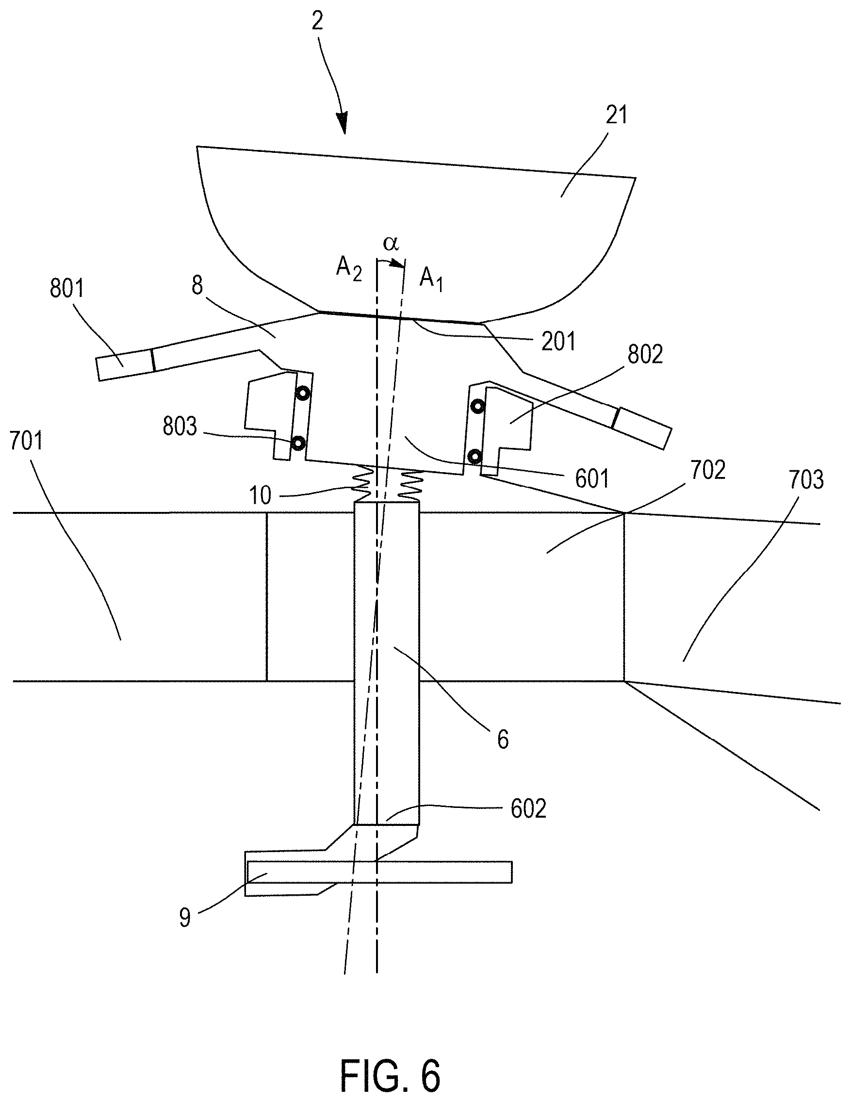 Patent US11772777 Figure 7 – Variable pitch bladed disc