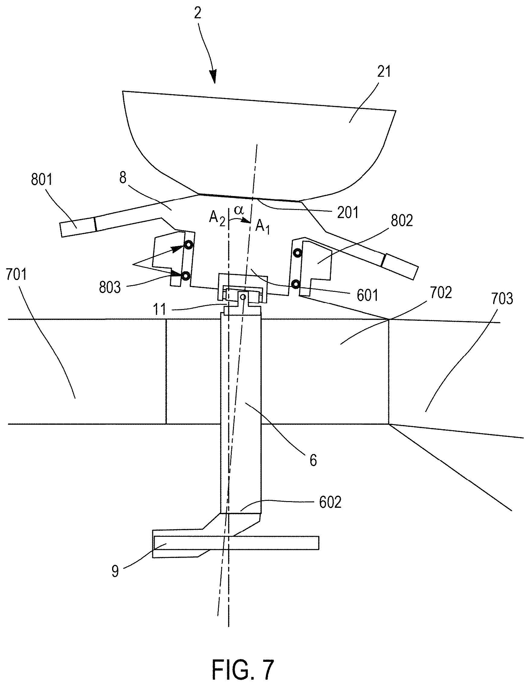 Patent US11772777 Figure 8 – Variable pitch bladed disc