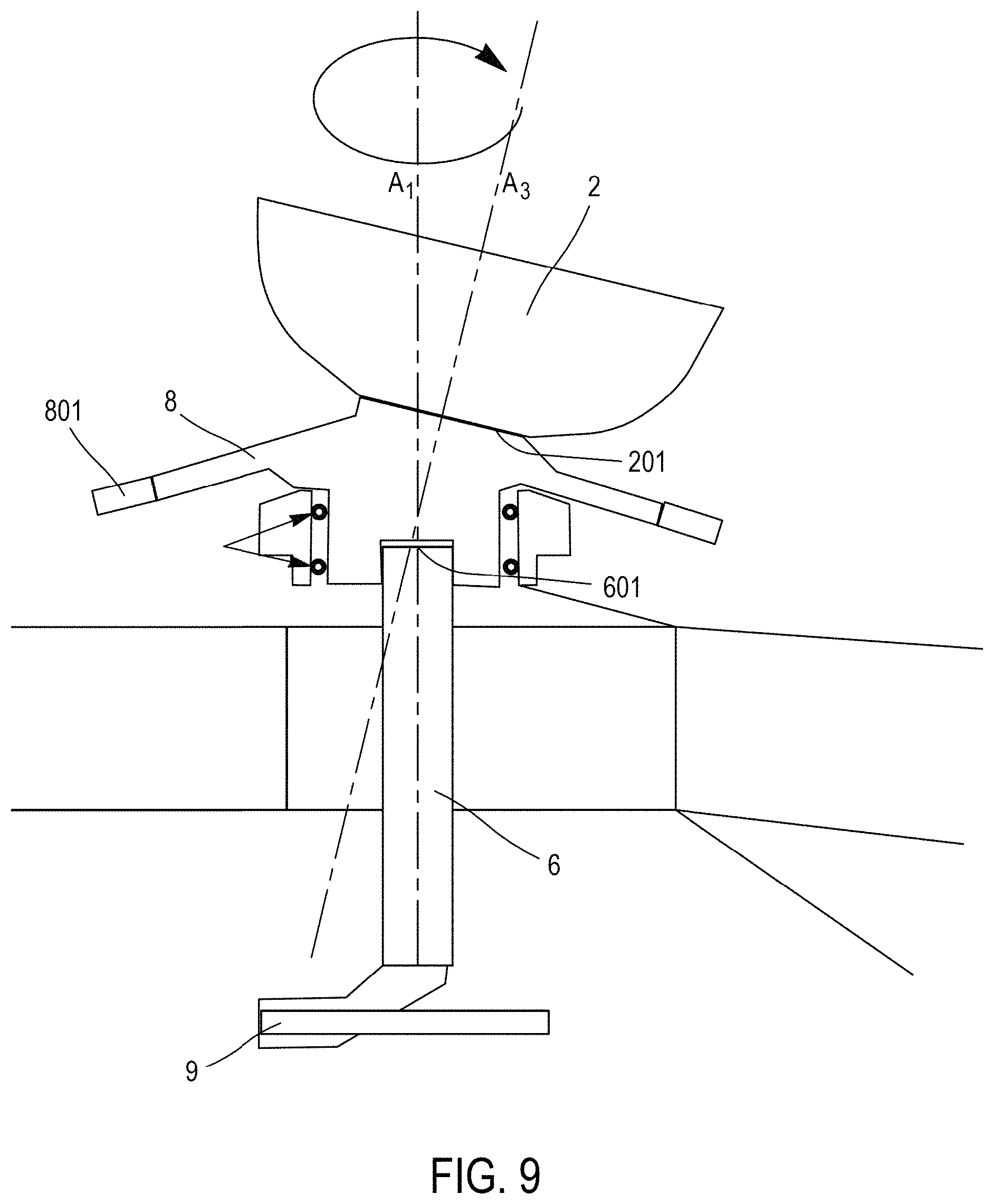 Patent US11772777 Figure 10 – Variable pitch bladed disc