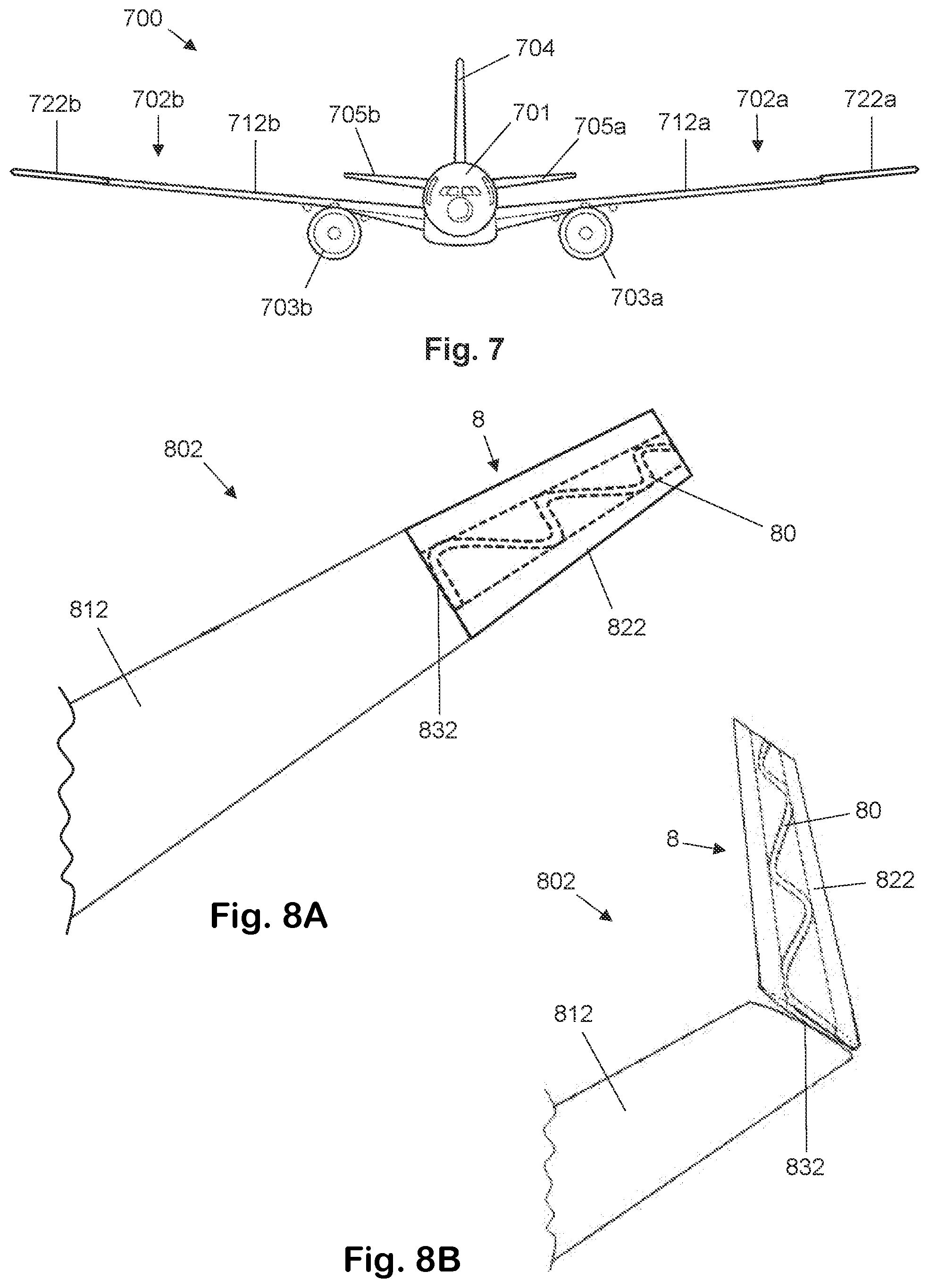 Patent US11772780 Figure 5 – Aerofoil structures with stiffness properties adjustment component