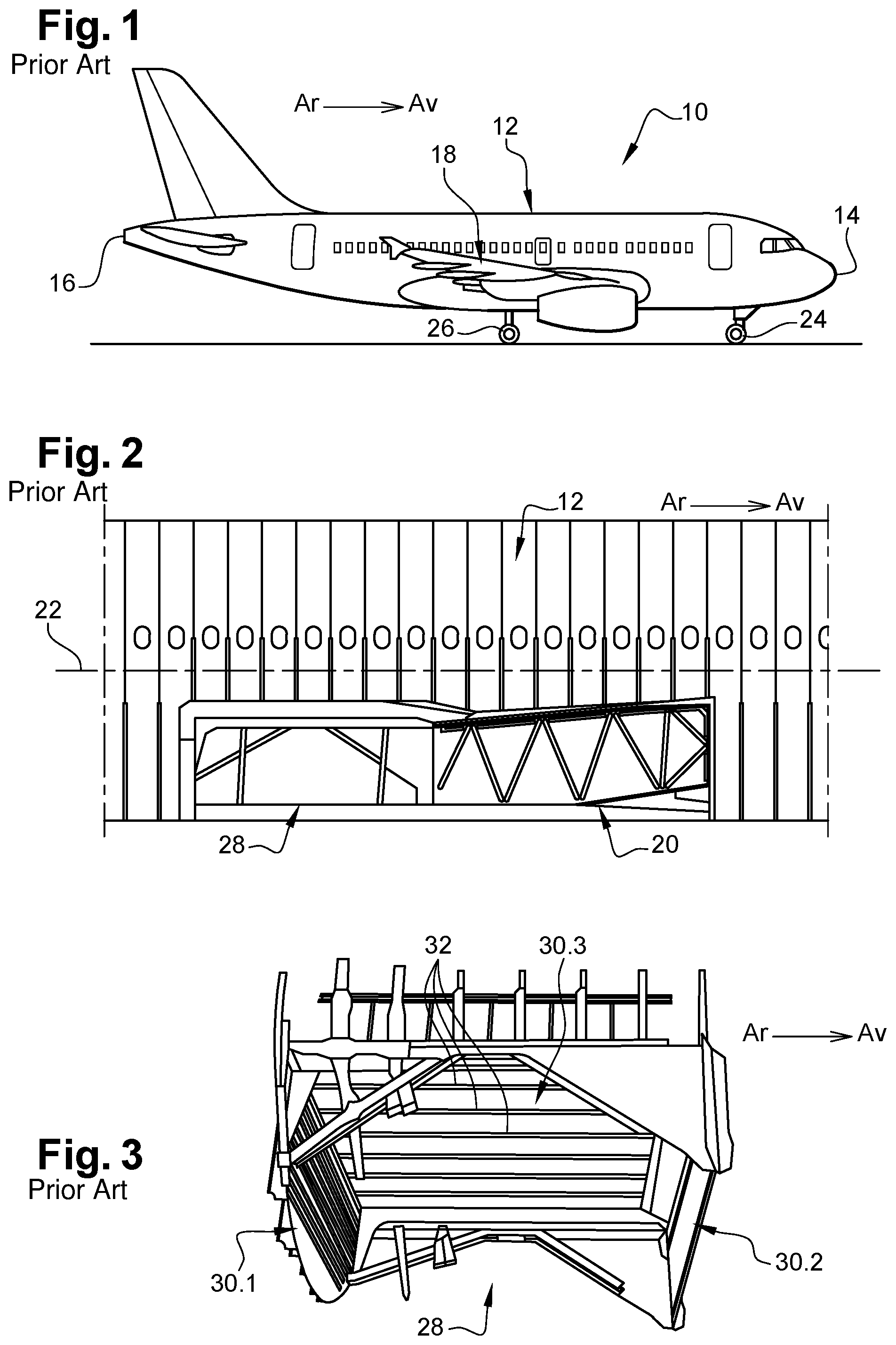 Patent US11772781 Figure 1 – Aircraft including a reinforced main landing gear box