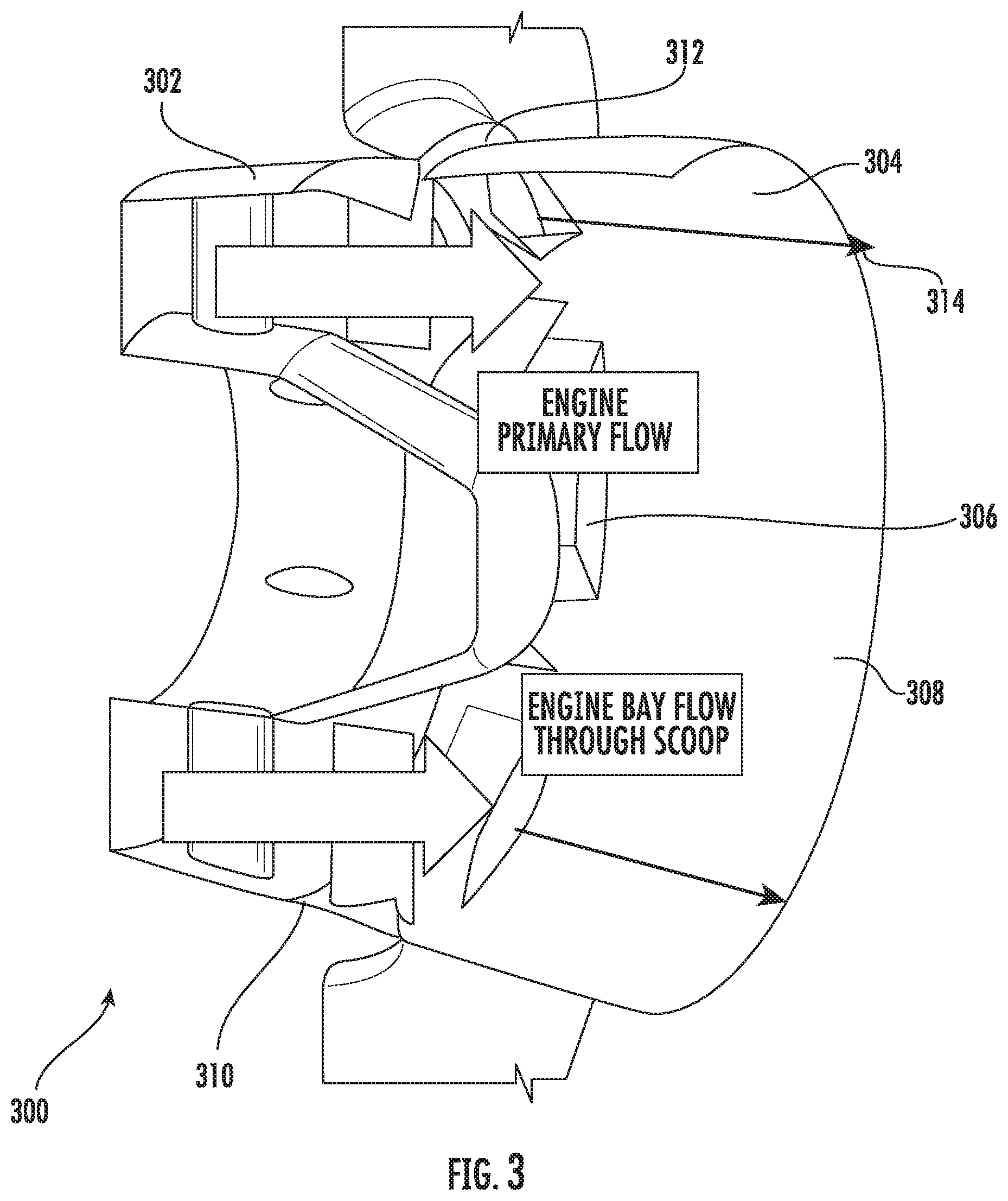 Patent US11772783 Figure 3 – Turbine engine secondary ejector system