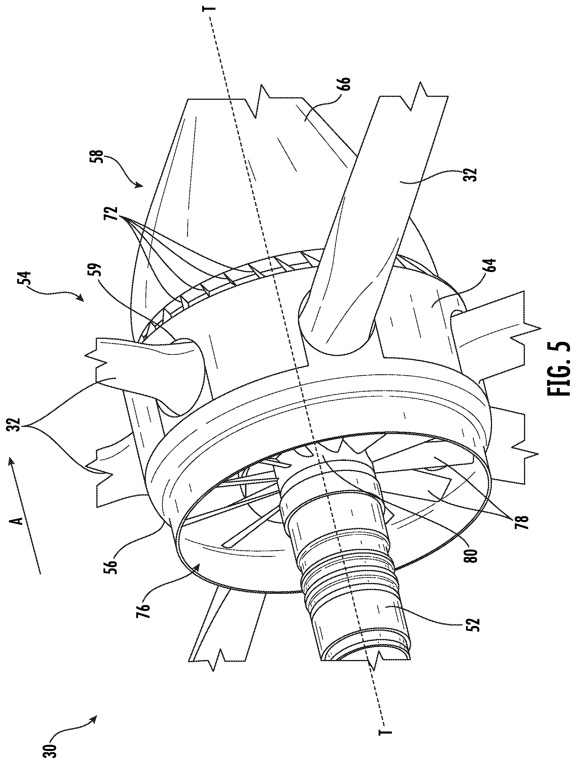 Patent US11772784 Figure 5 – Multi-purpose prop-rotor spinner arrangement
