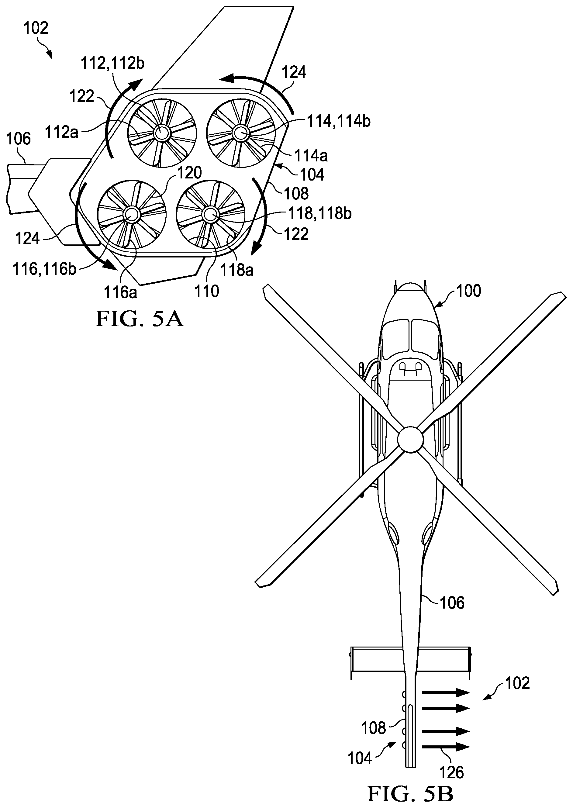Patent US11772785 Figure 7 – Tail rotor configurations for rotorcraft yaw control systems