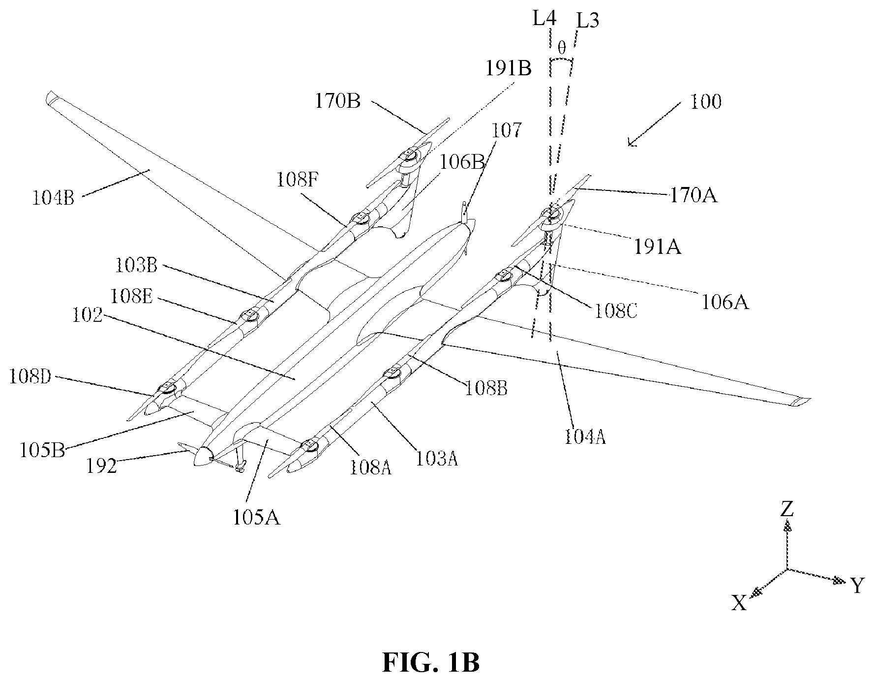 Patent US11772786 Figure 2 – Method of flight control in a vertical takeoff and landing aerial vehicle with angled propellers