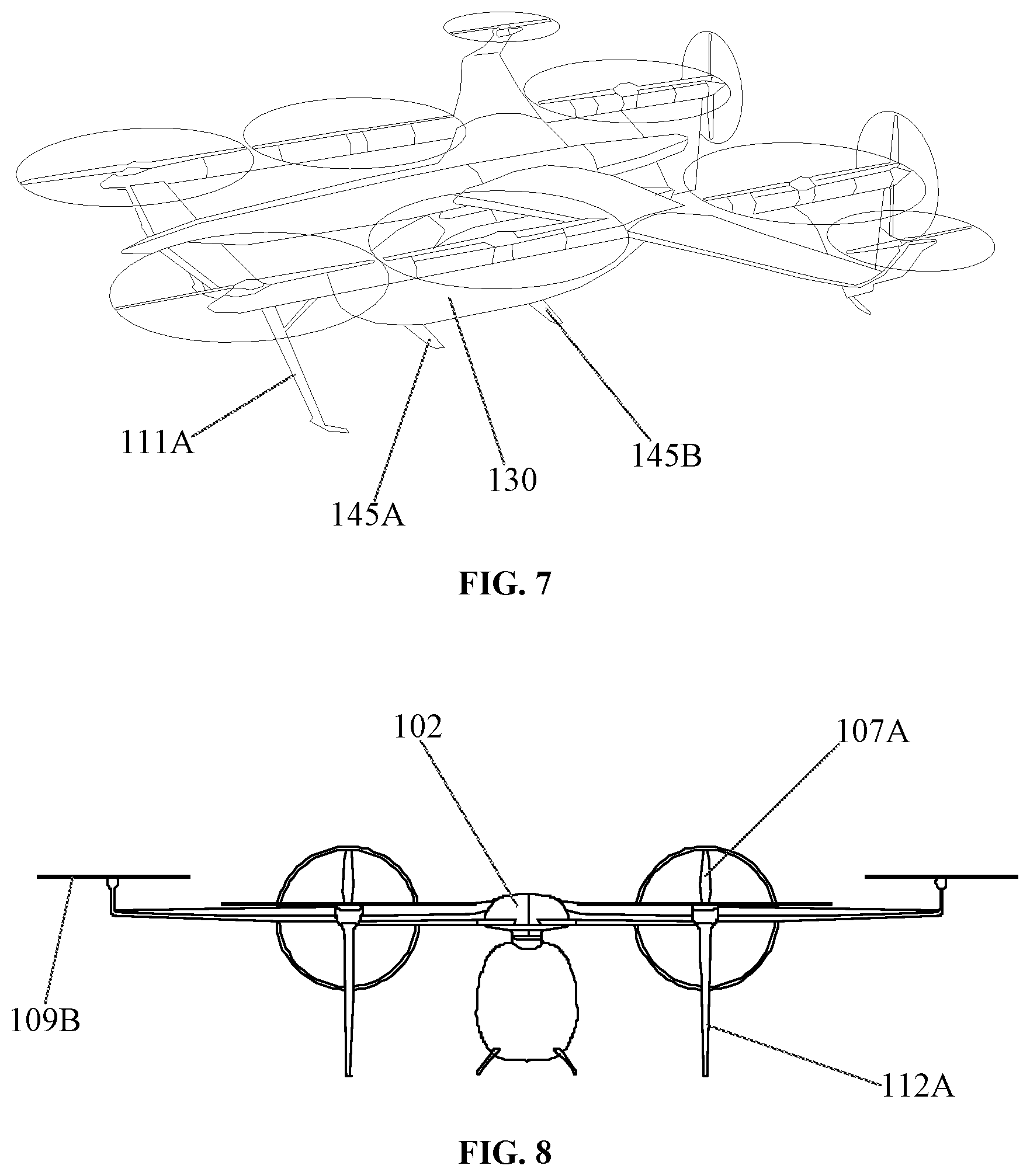 Patent US11772786 Figure 8 – Method of flight control in a vertical takeoff and landing aerial vehicle with angled propellers