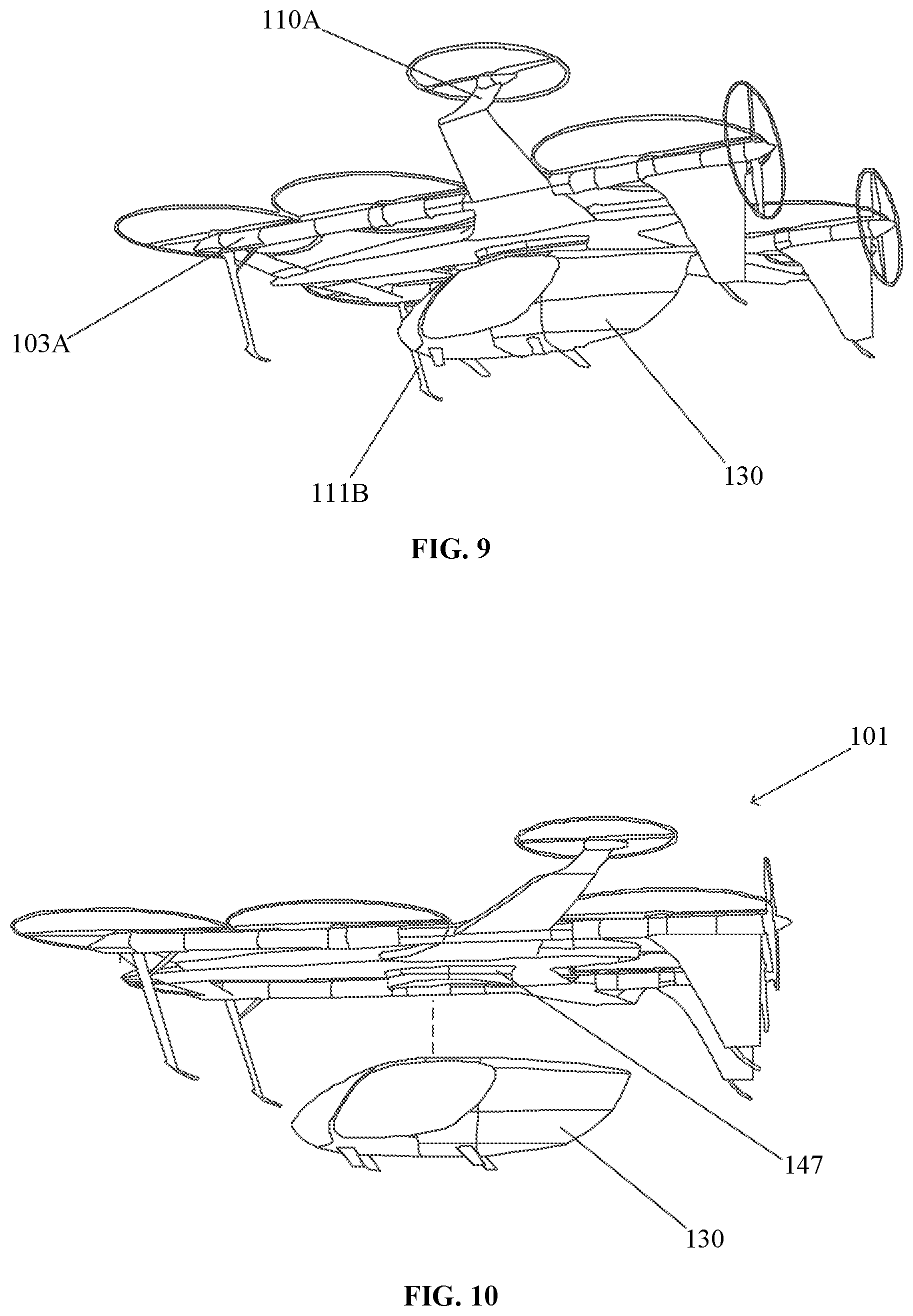 Patent US11772786 Figure 9 – Method of flight control in a vertical takeoff and landing aerial vehicle with angled propellers