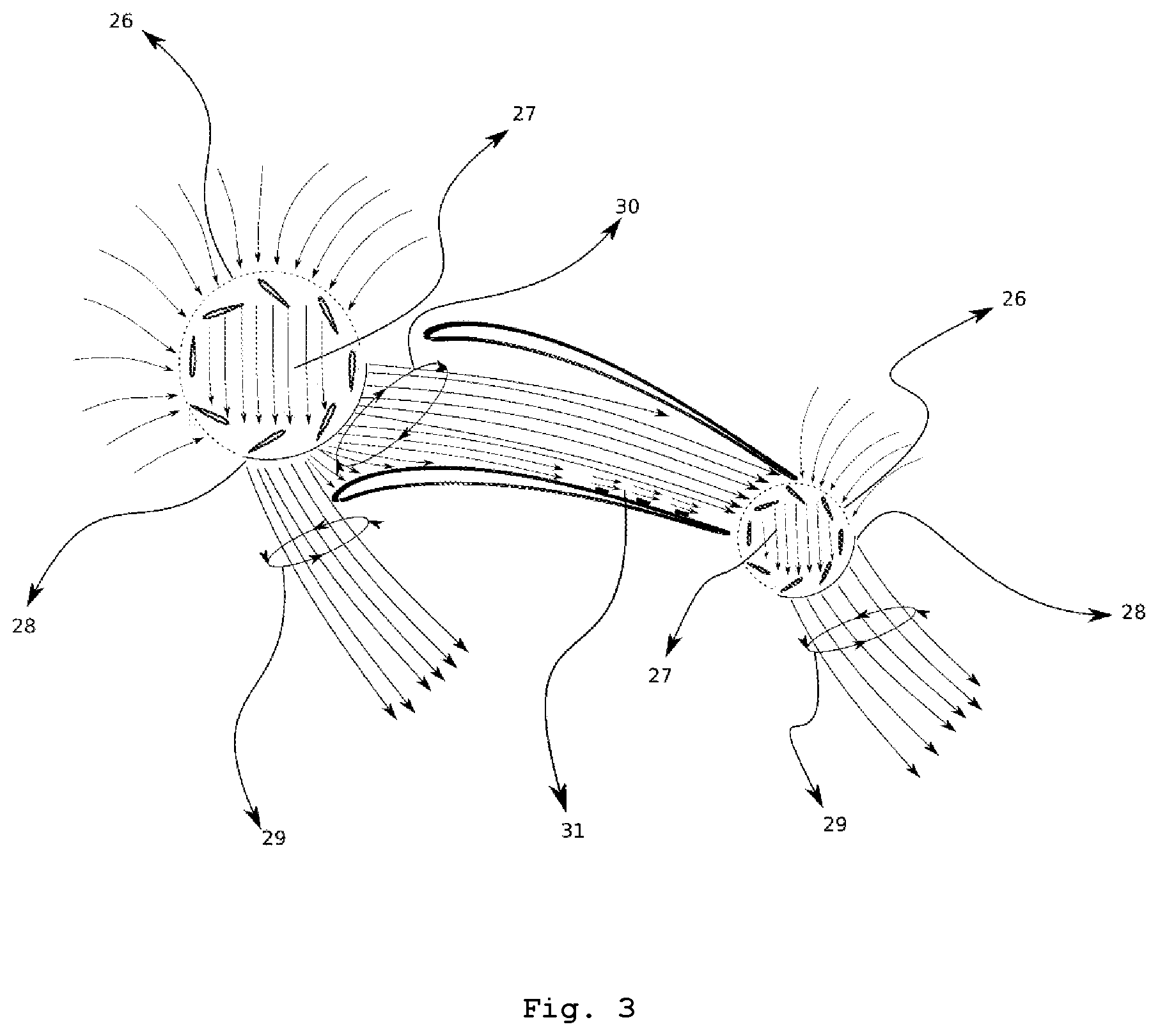 Patent US11772790 Figure 2 – Flight propulsion system based on rotary and stationary devices