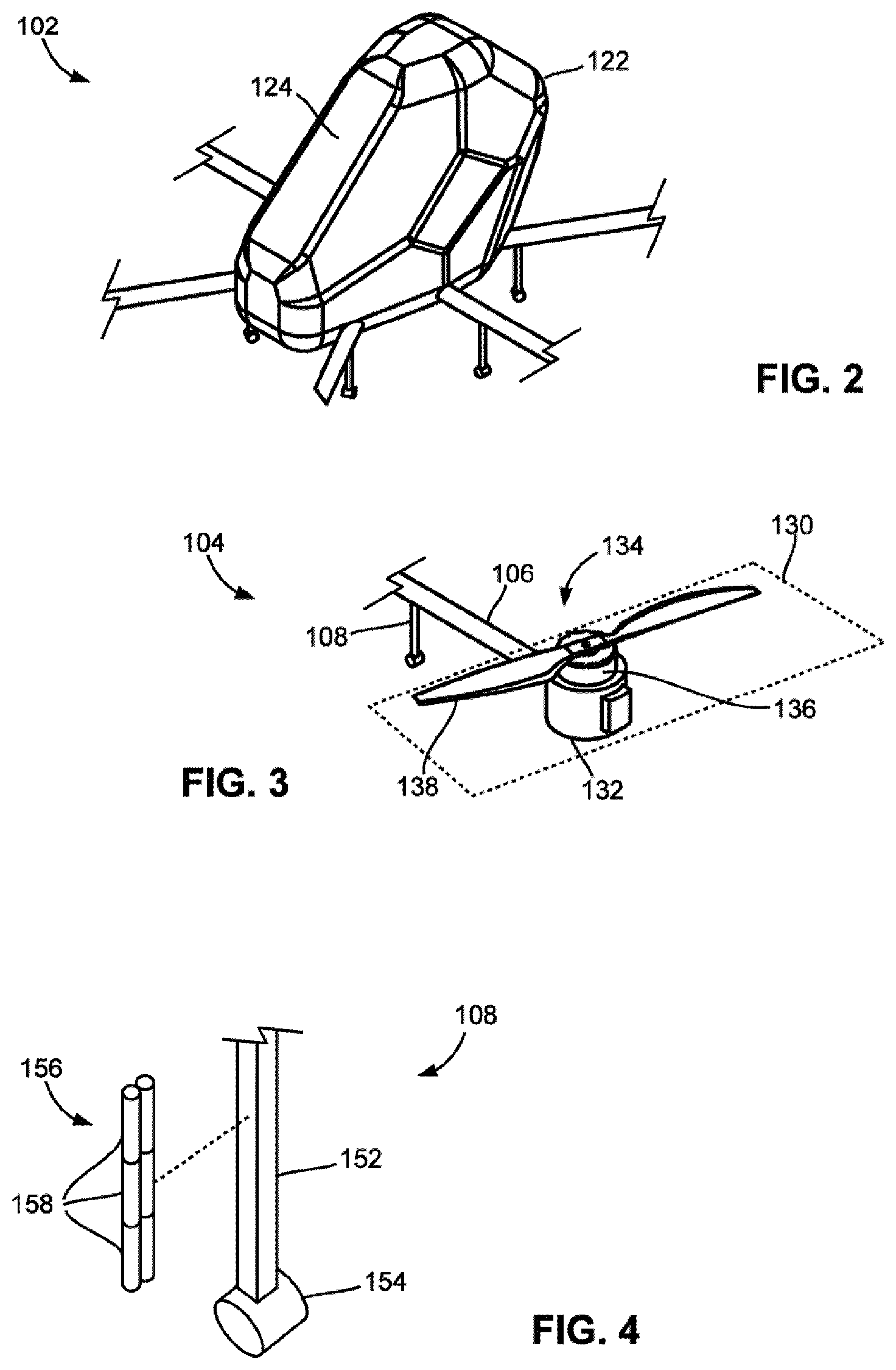 Patent US11772794 Figure 2 – Pilotless transportation aerial-vehicle having distributed-batteries and powering method therefor