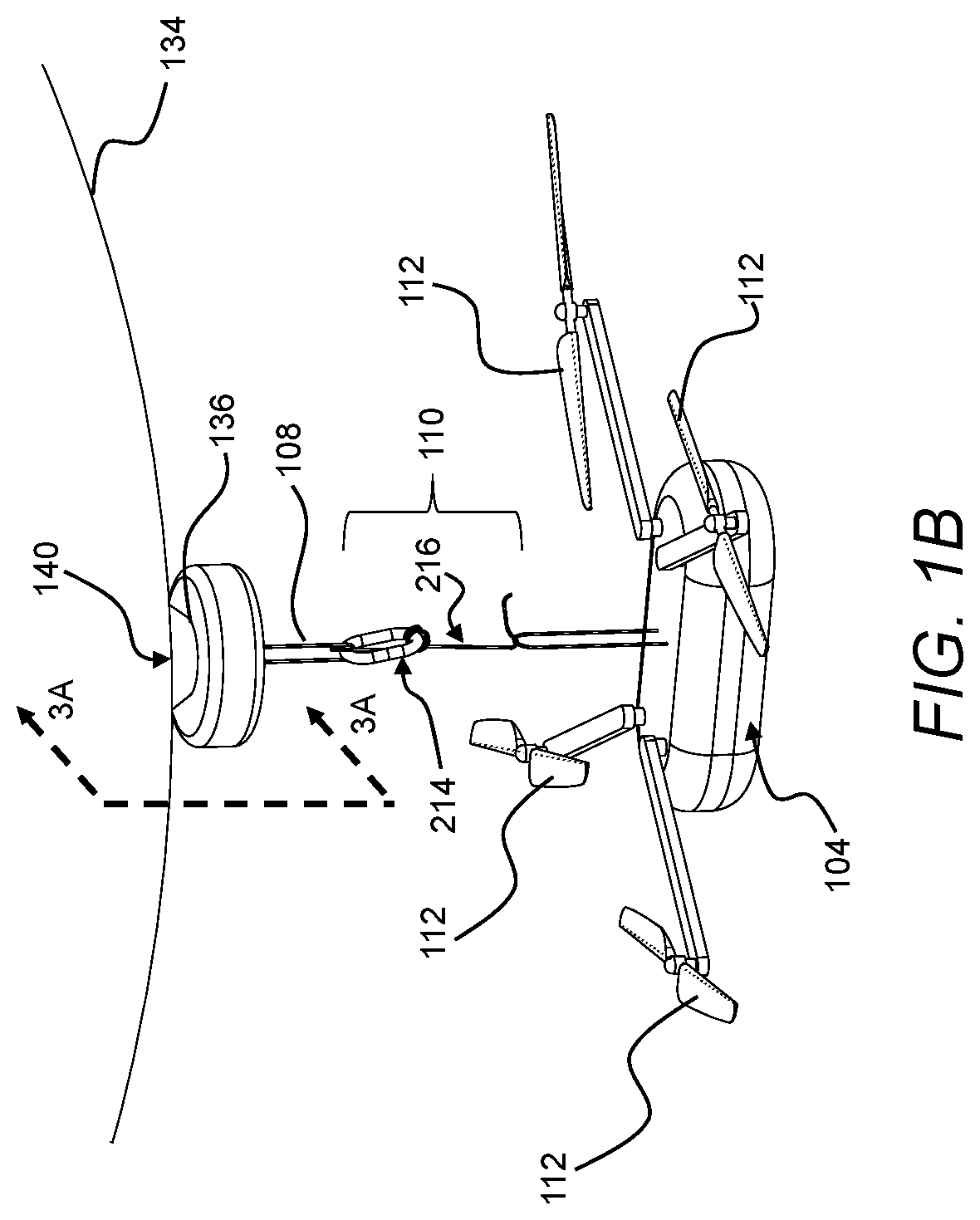 Patent US11772795 Figure 2 – Payload deployment from aerostats