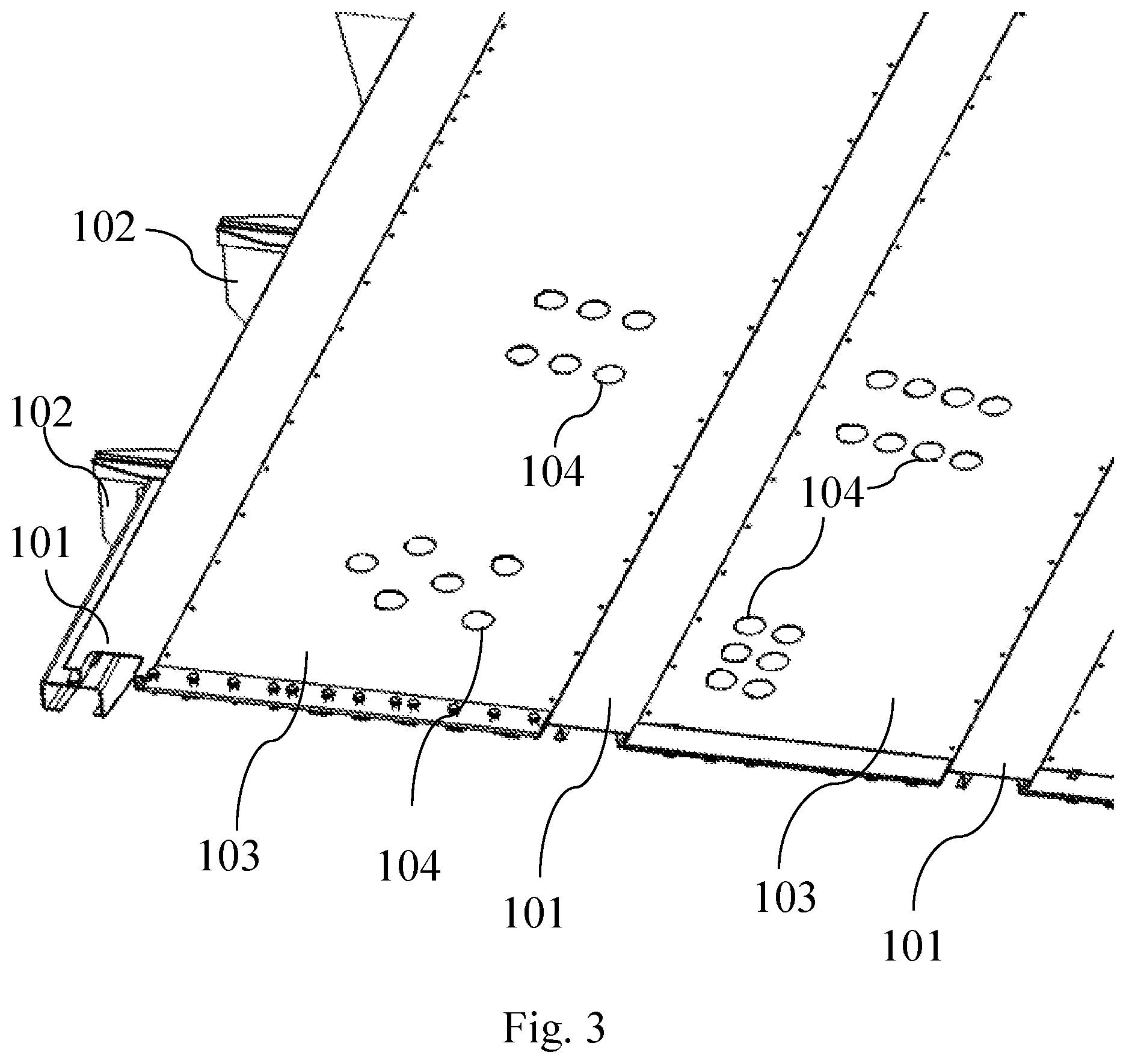 Patent US11772796 Figure 3 – System and method for mounting items to an aircraft floor