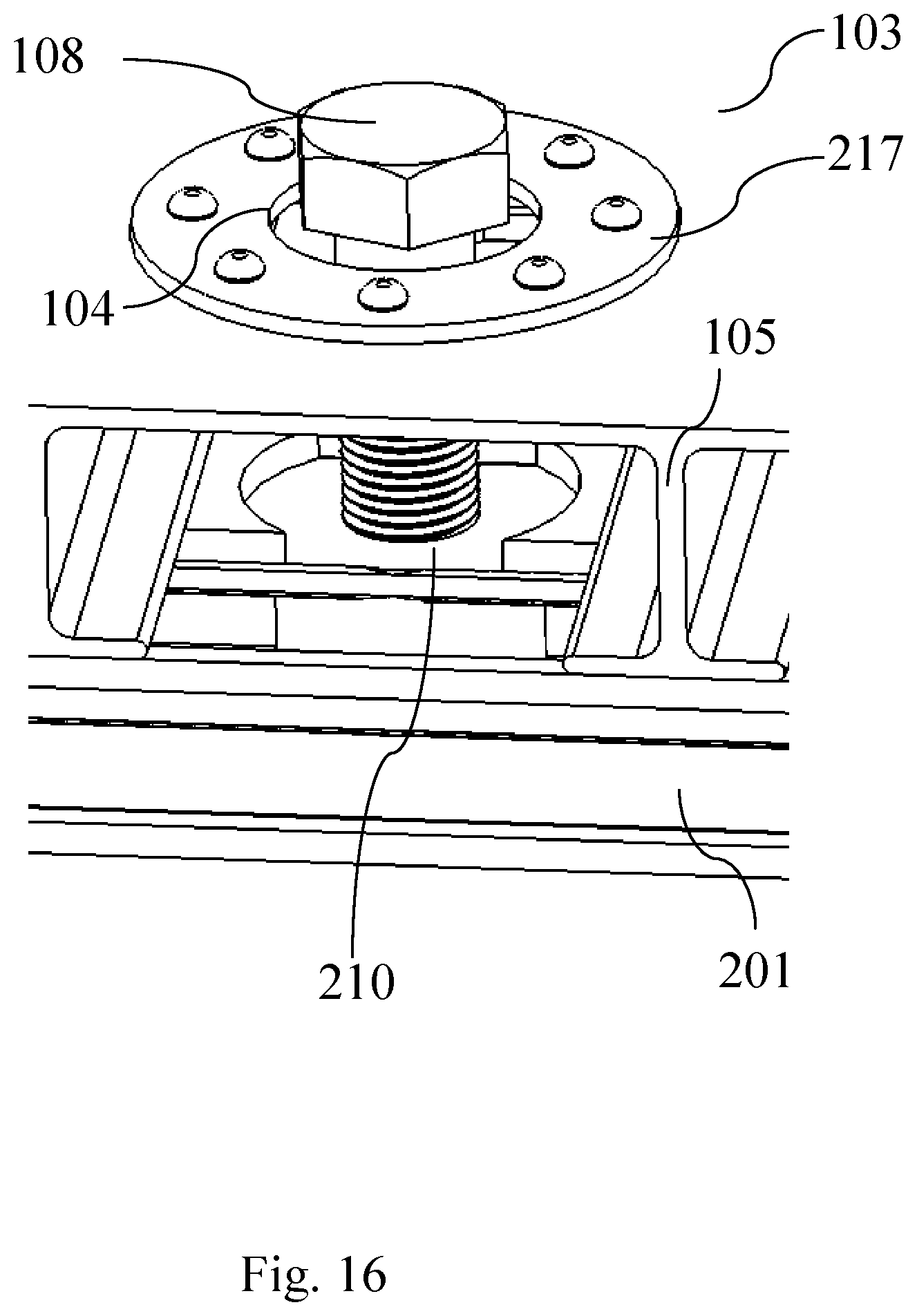 Patent US11772796 Figure 13 – System and method for mounting items to an aircraft floor