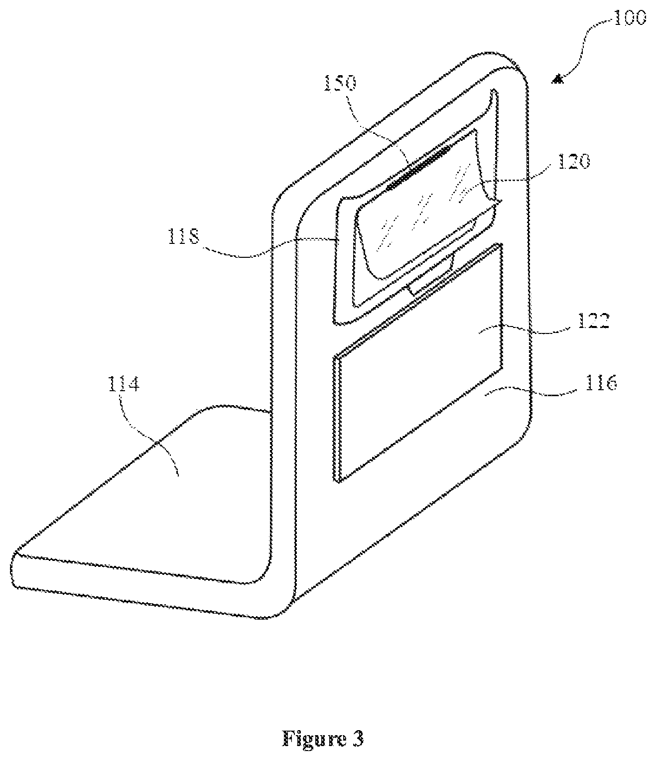 Patent US11772797 Figure 3 – Integrated aircraft passenger entertainment device, aircraft passenger seat and aircraft