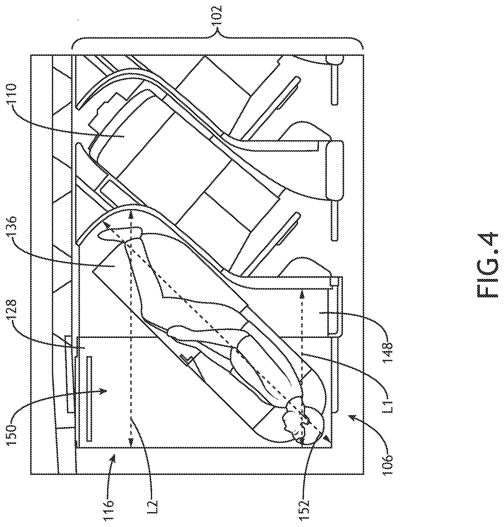 Patent US11772798 Figure 4 – Aircraft monument with integrated cabin crew quarters