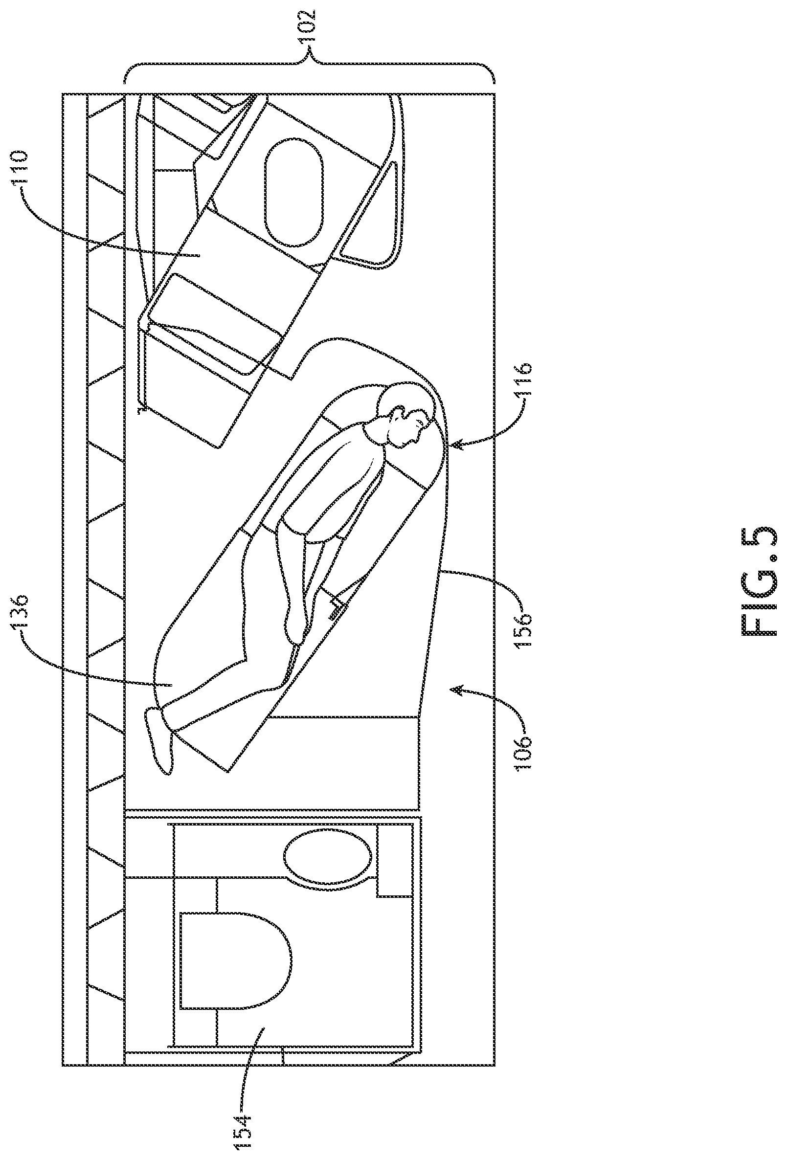 Patent US11772798 Figure 5 – Aircraft monument with integrated cabin crew quarters