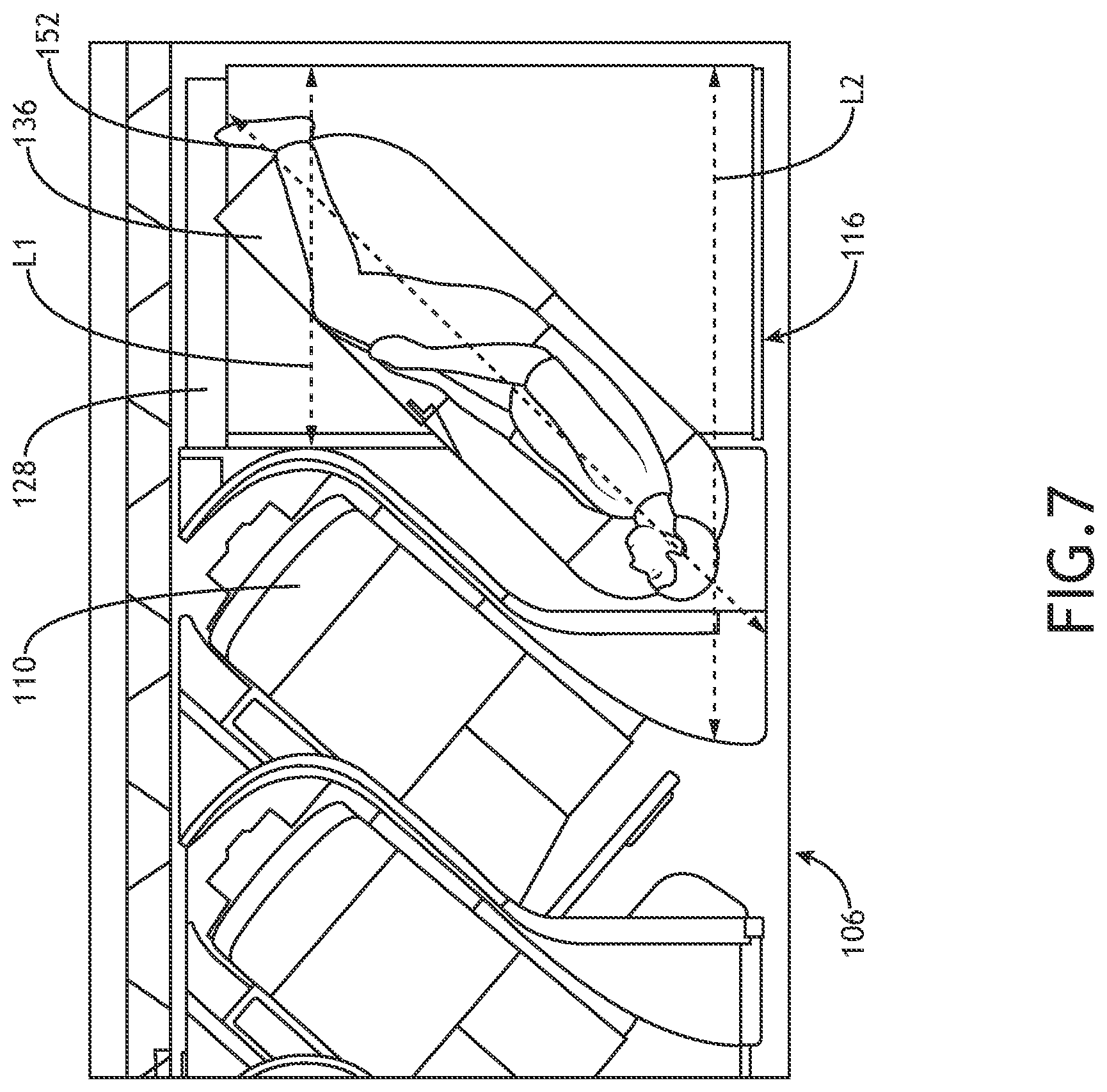 Patent US11772798 Figure 7 – Aircraft monument with integrated cabin crew quarters