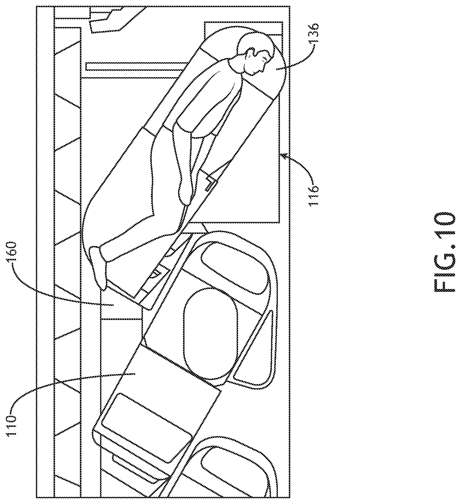 Patent US11772798 Figure 10 – Aircraft monument with integrated cabin crew quarters