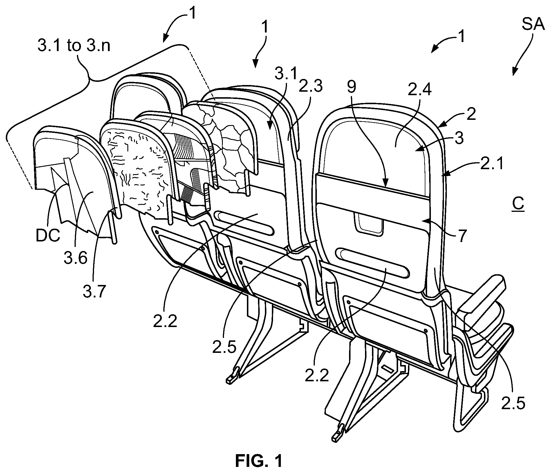 Patent US11772799 Figure 1 – Seatback for a vehicle seat