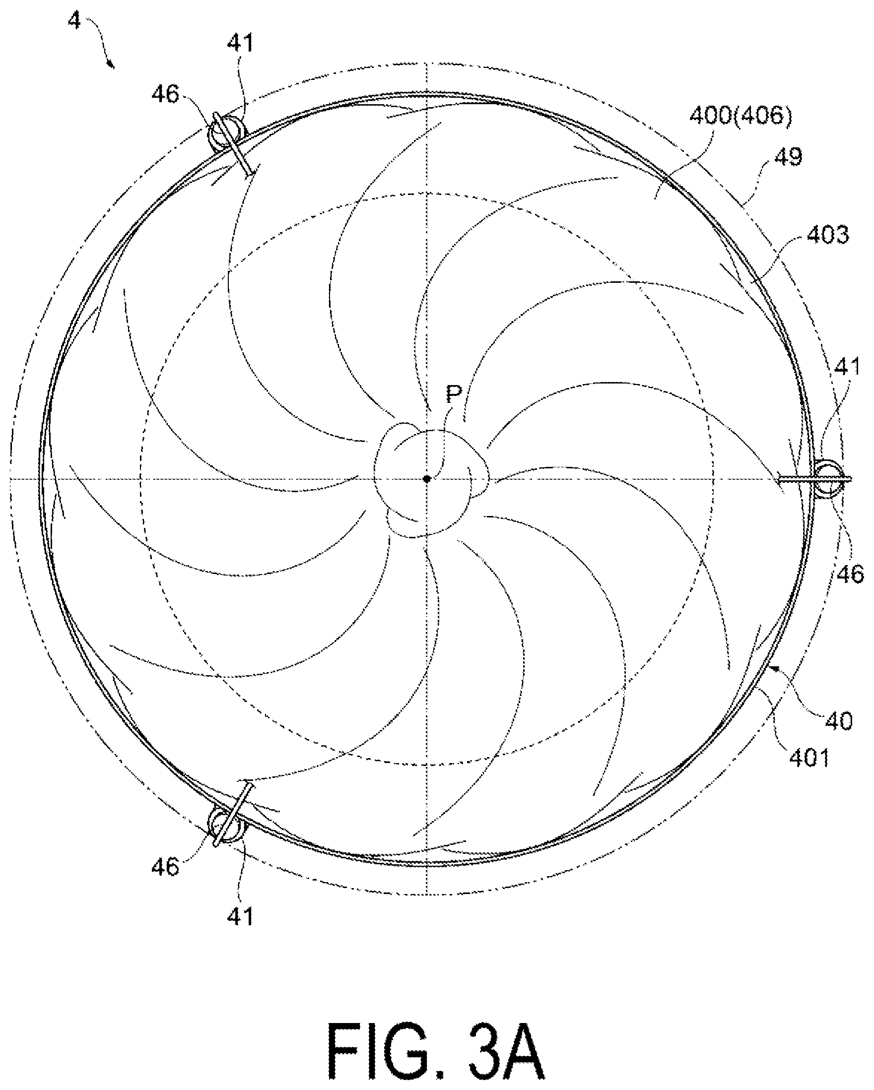 Patent US11772803 Figure 3 – Parachute device, flight device, and flying body ejection mechanism