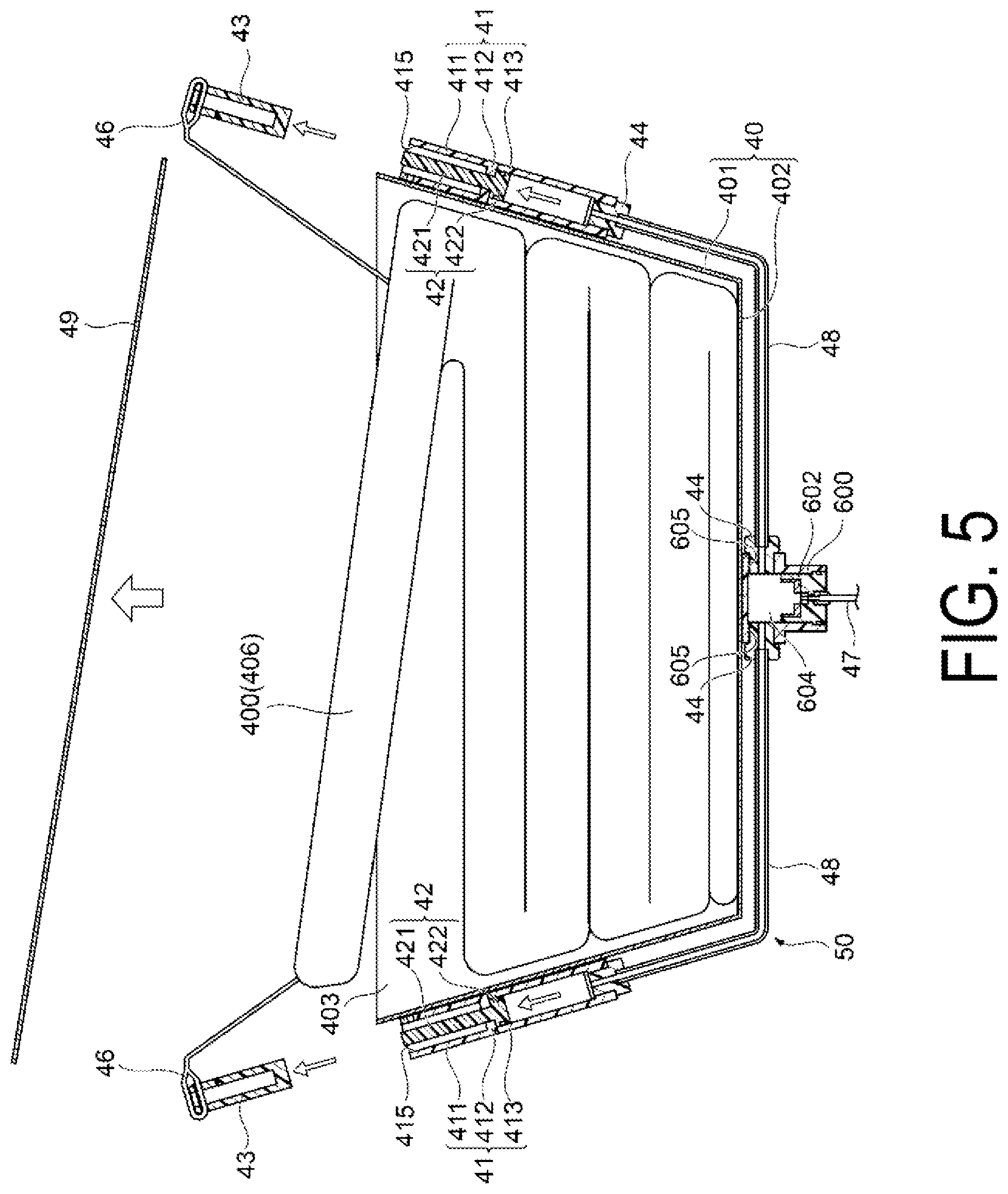 Patent US11772803 Figure 7 – Parachute device, flight device, and flying body ejection mechanism