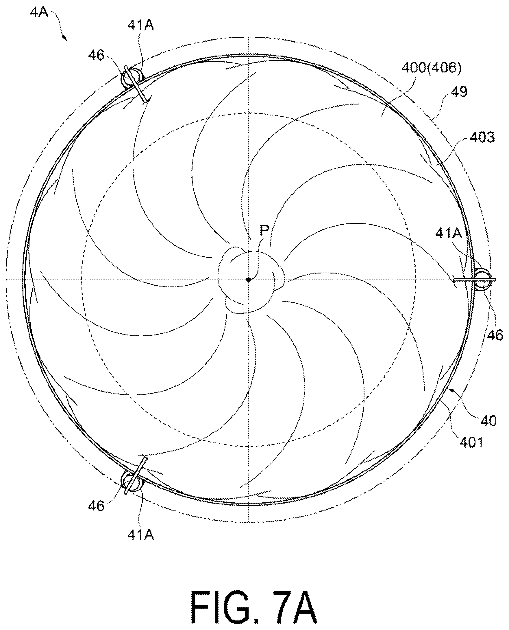 Patent US11772803 Figure 9 – Parachute device, flight device, and flying body ejection mechanism