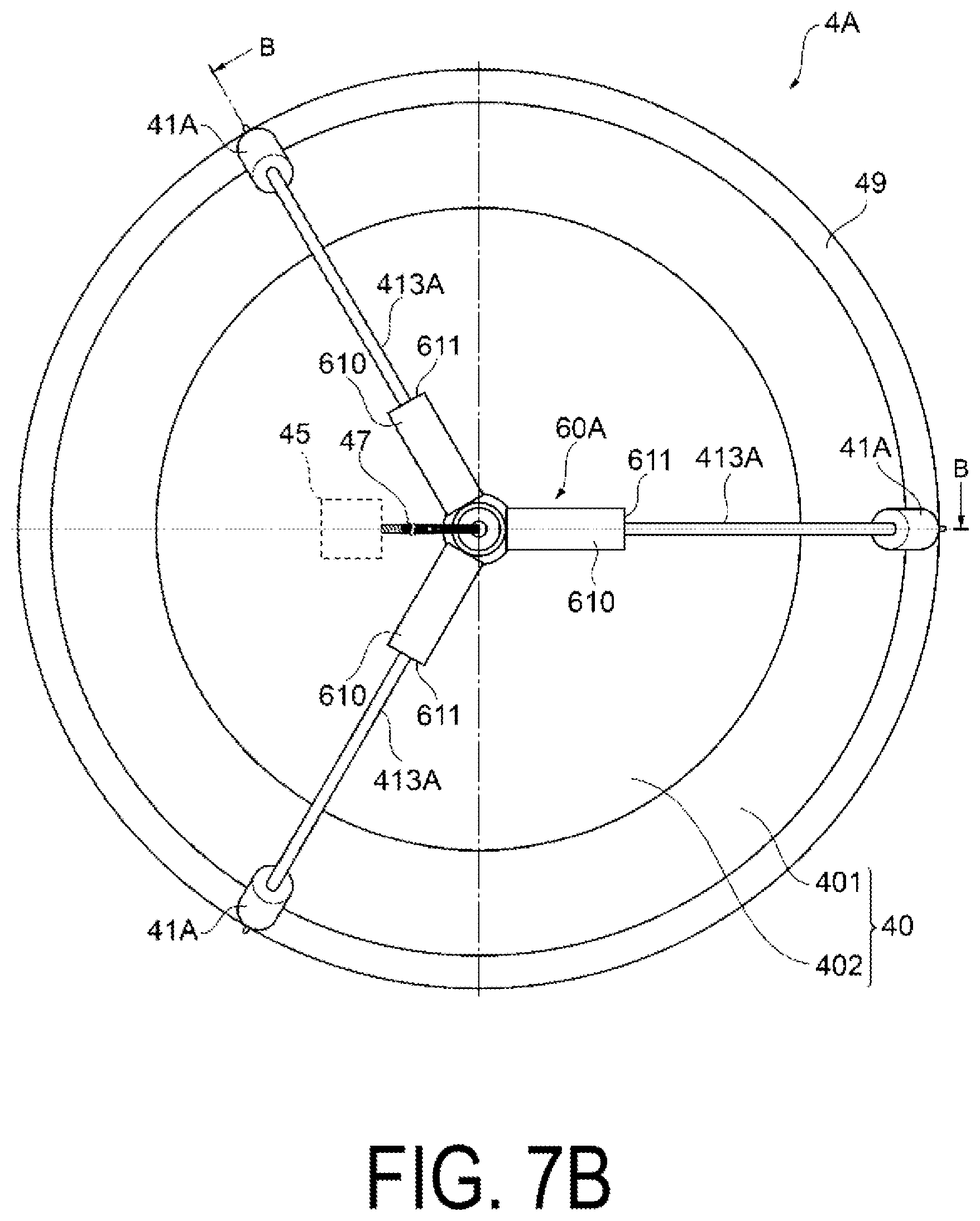 Patent US11772803 Figure 10 – Parachute device, flight device, and flying body ejection mechanism