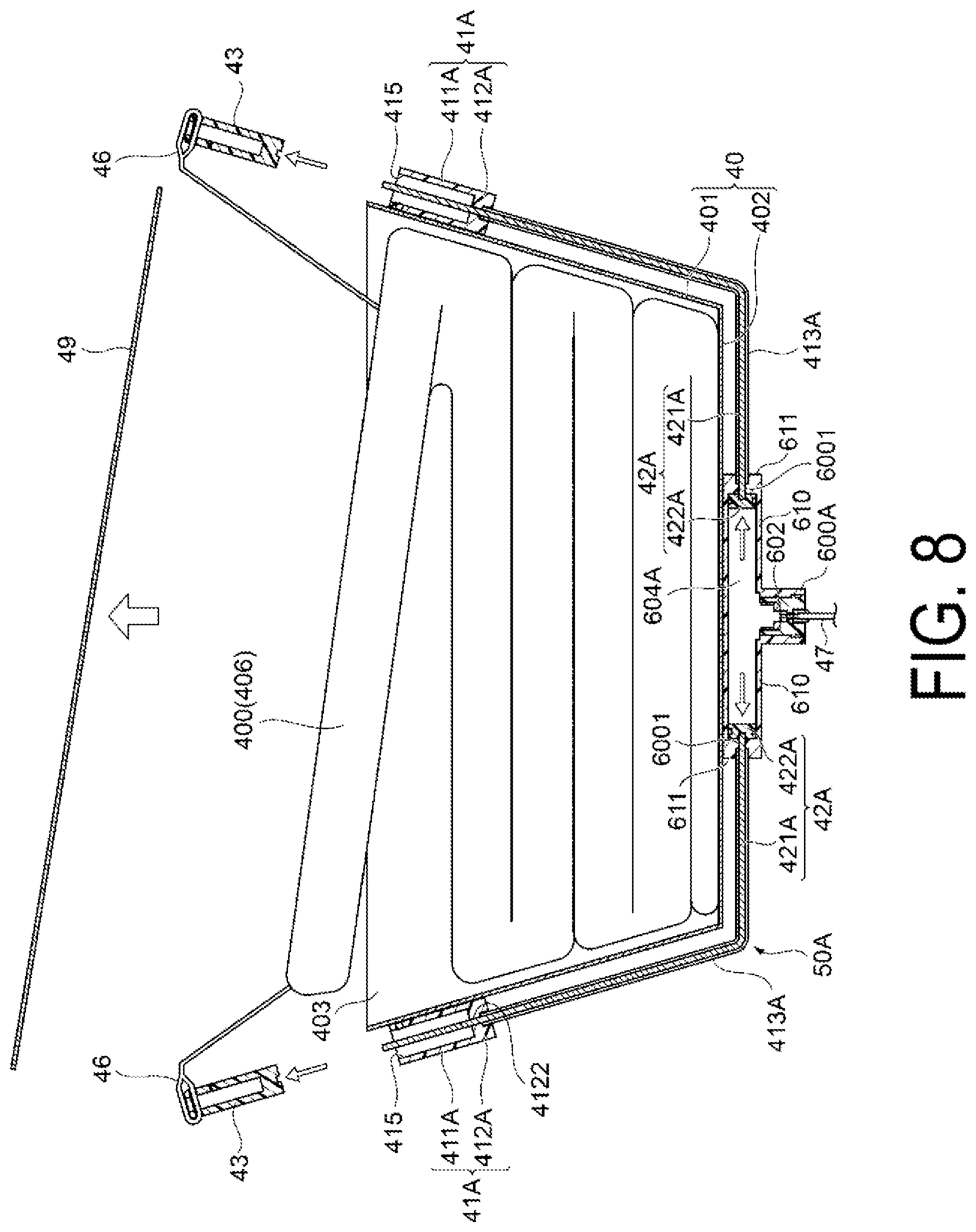 Patent US11772803 Figure 12 – Parachute device, flight device, and flying body ejection mechanism