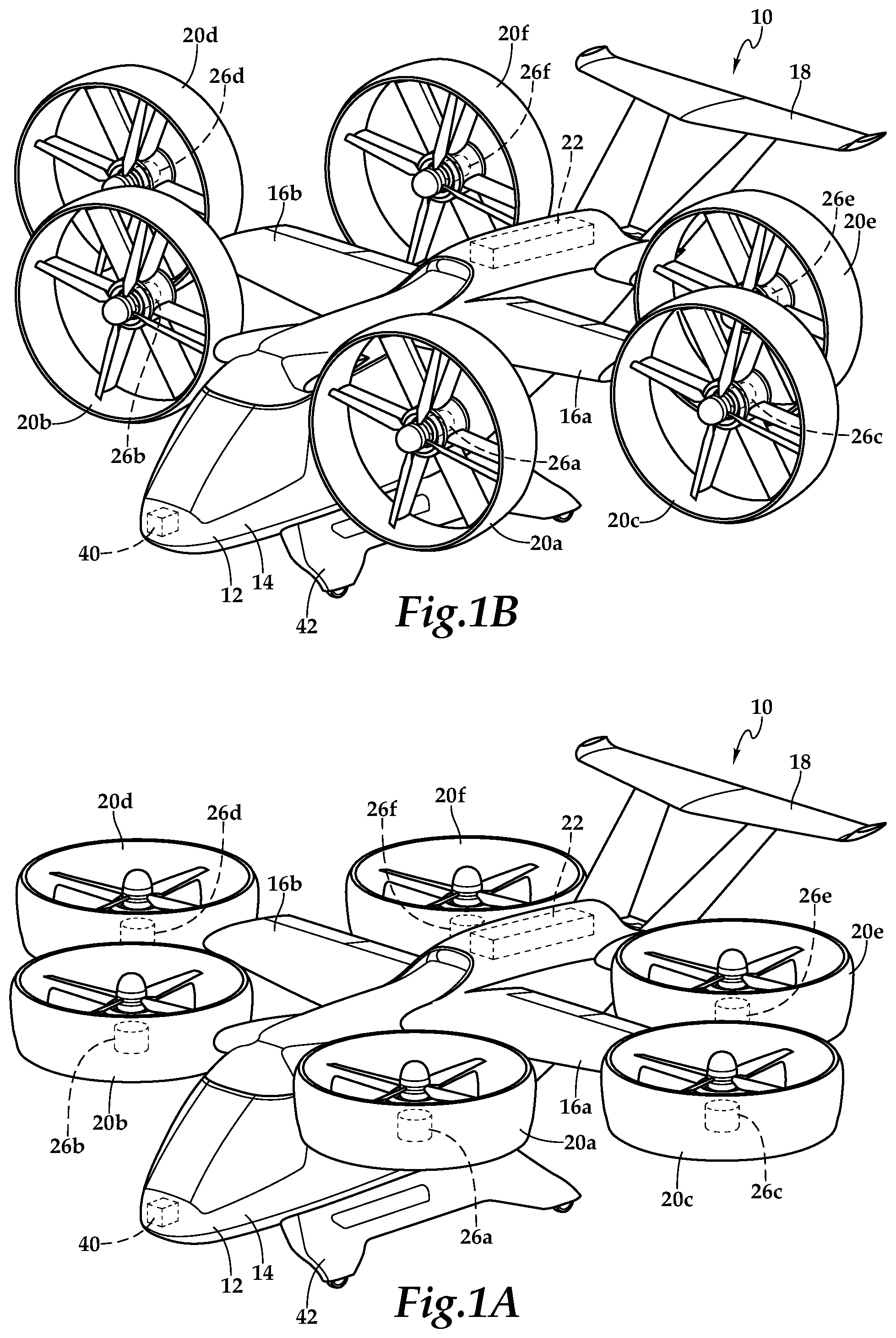 Patent US11772805 Figure 1 – Configurable electrical architectures for eVTOL aircraft