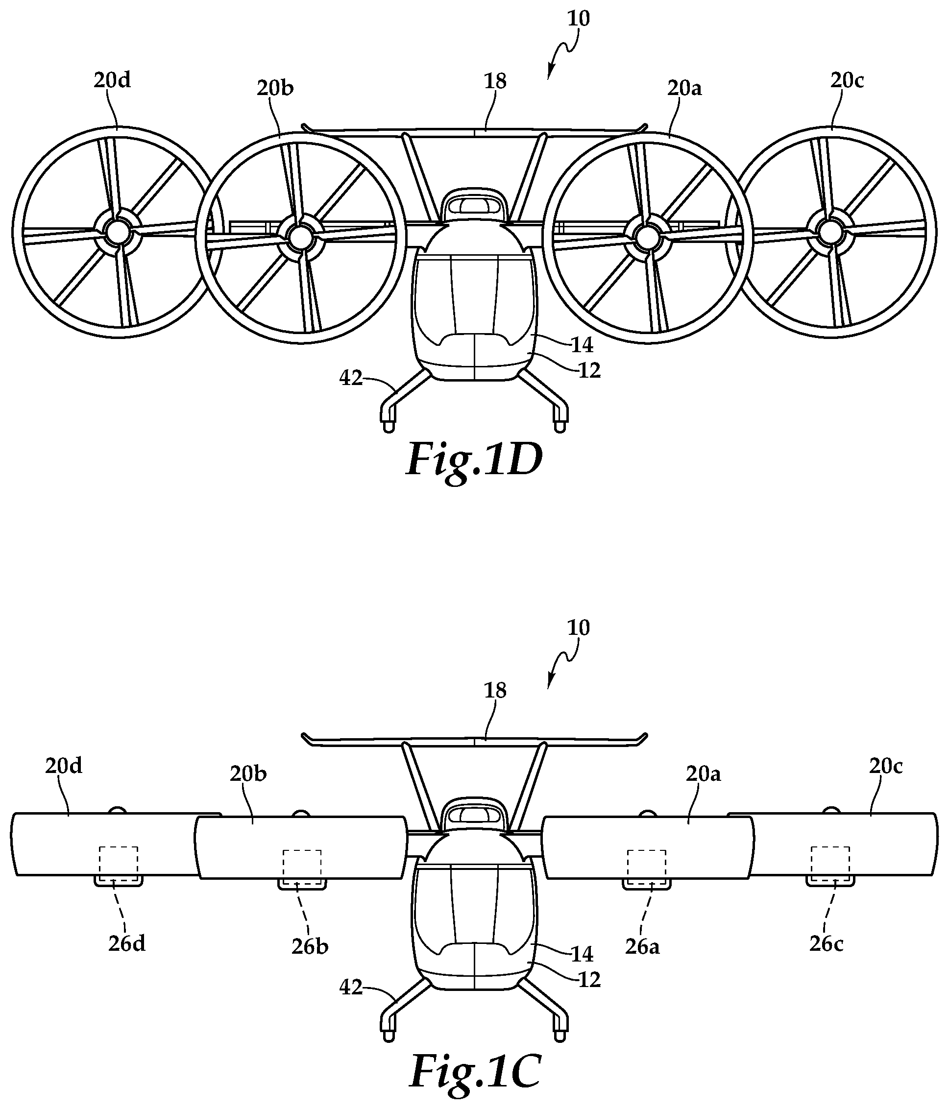 Patent US11772805 Figure 2 – Configurable electrical architectures for eVTOL aircraft