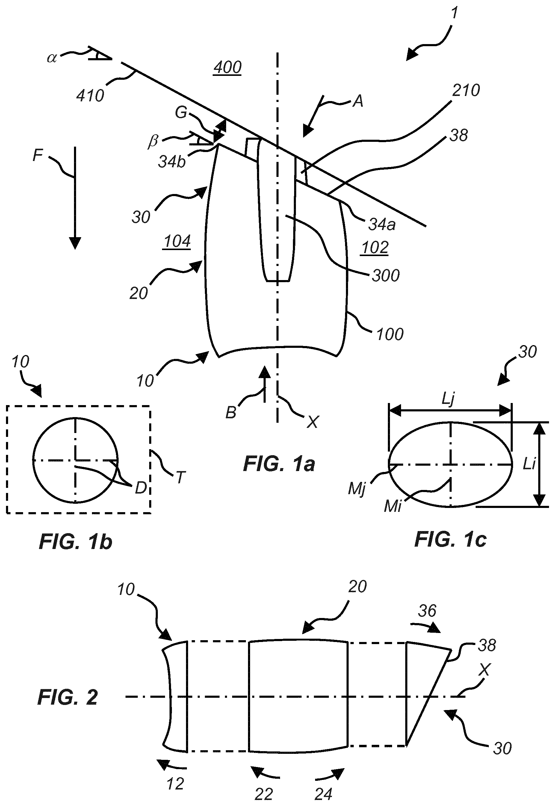 Patent US11772806 Figure 1 – Aircraft engine nacelle with an aft end major axis substantially parallel to the leading edge of a wing