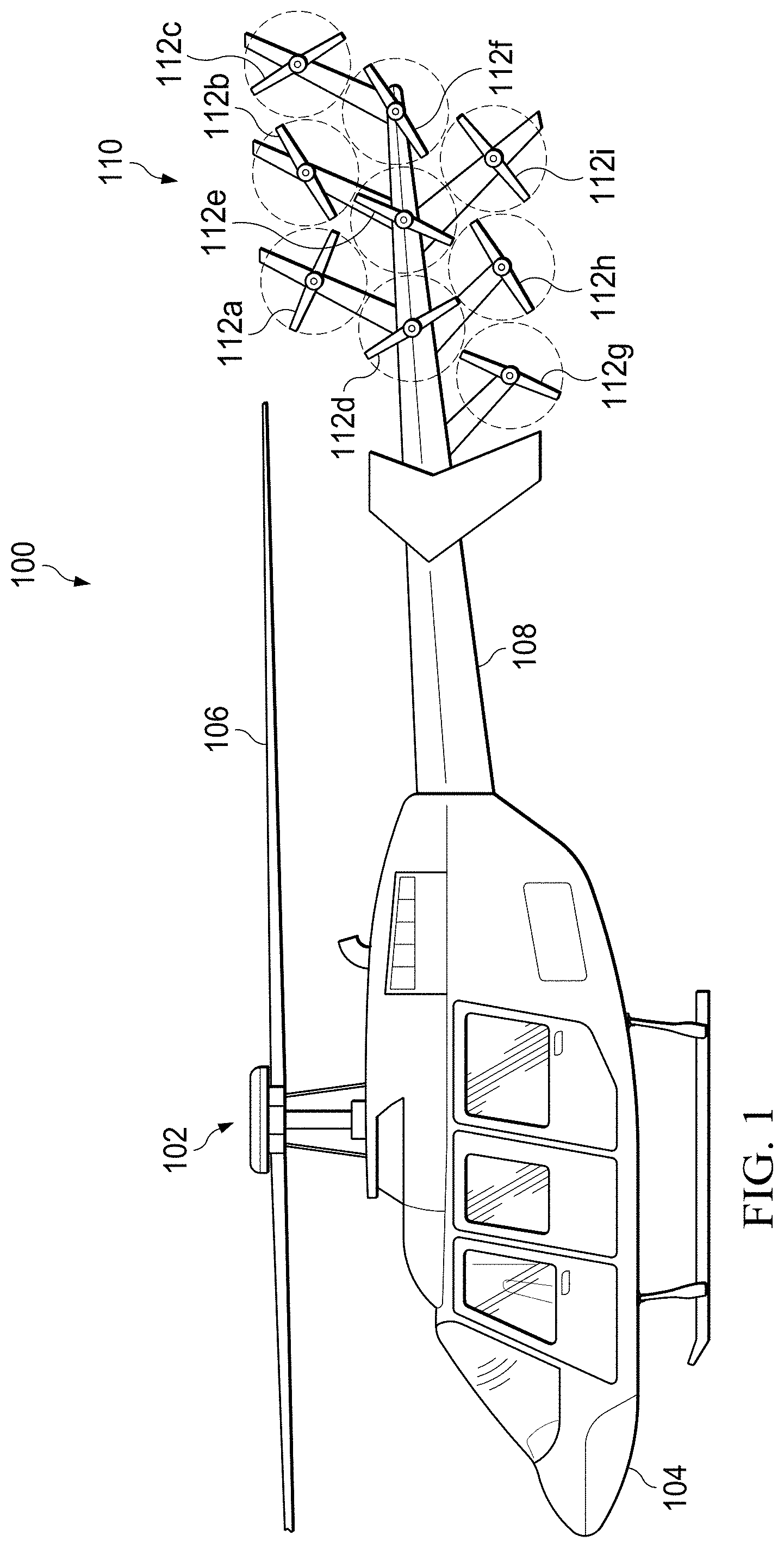 Patent US11772807 Figure 1 – Electric distributed anti-torque architecture
