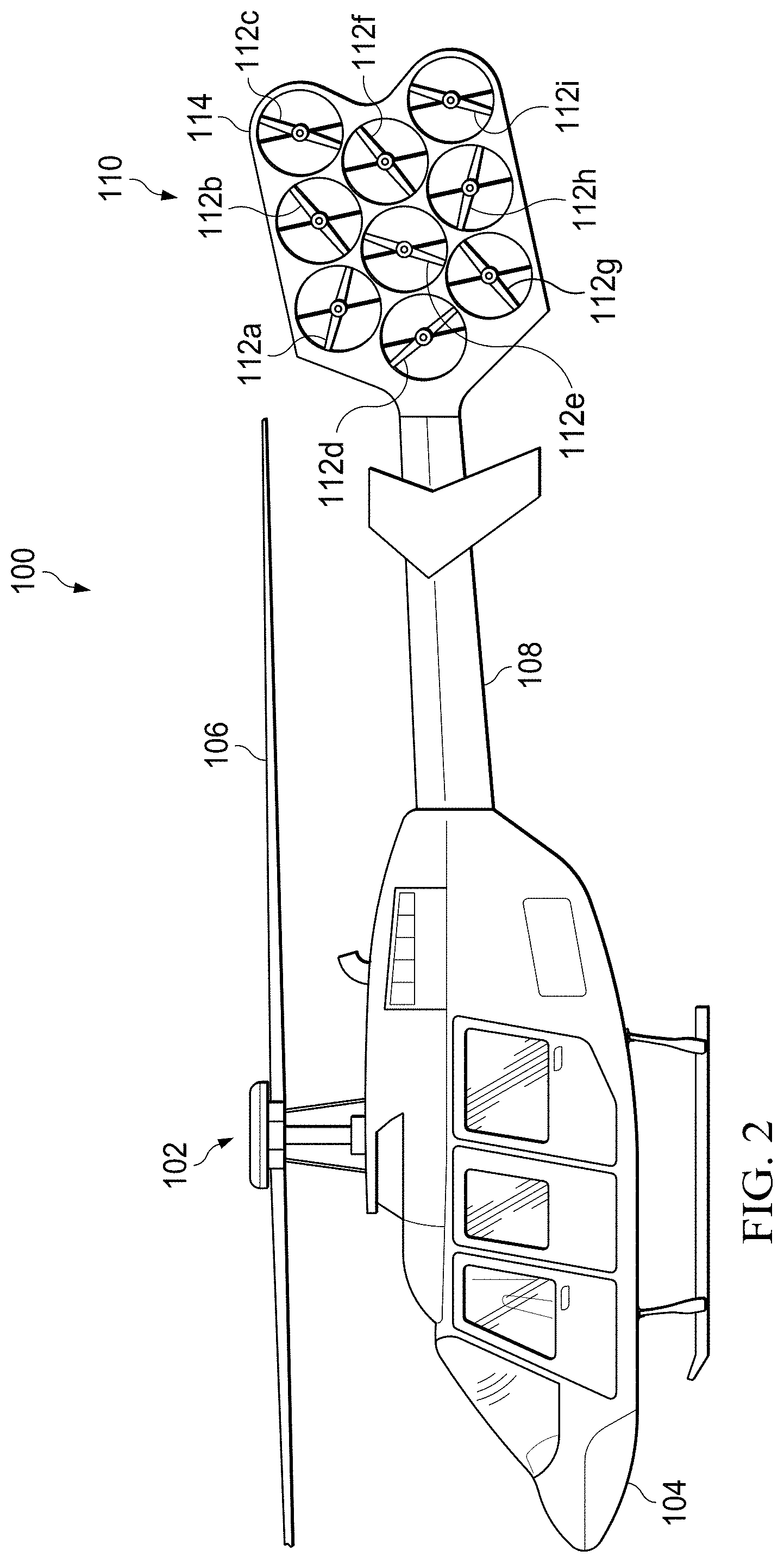 Patent US11772807 Figure 2 – Electric distributed anti-torque architecture
