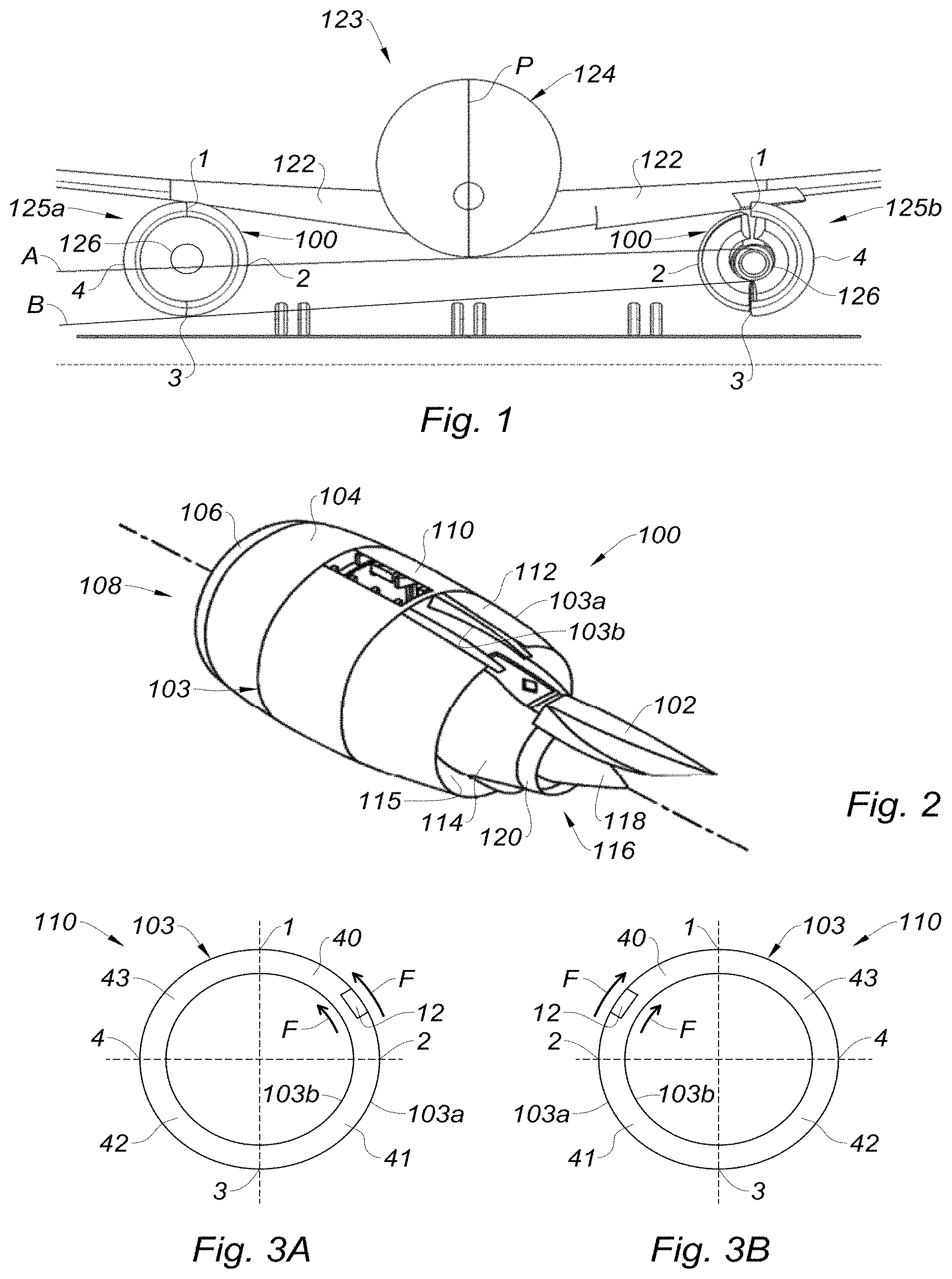 Patent US11772810 Figure 1 – Aircraft nacelle comprising at least one heat exchanger