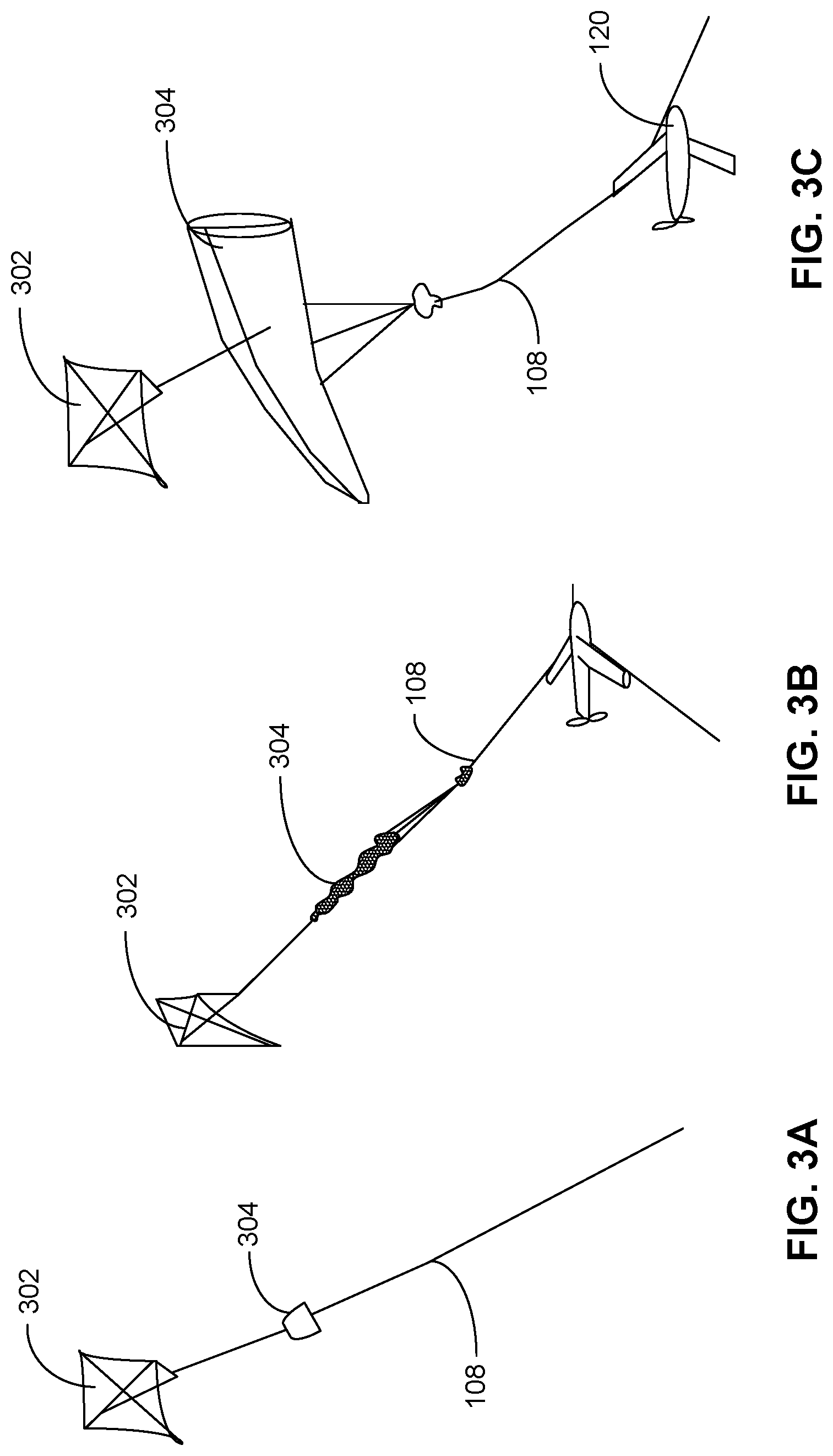 Patent US11772816 Figure 3 – Methods and apparatus to recover unmanned aerial vehicles with kites