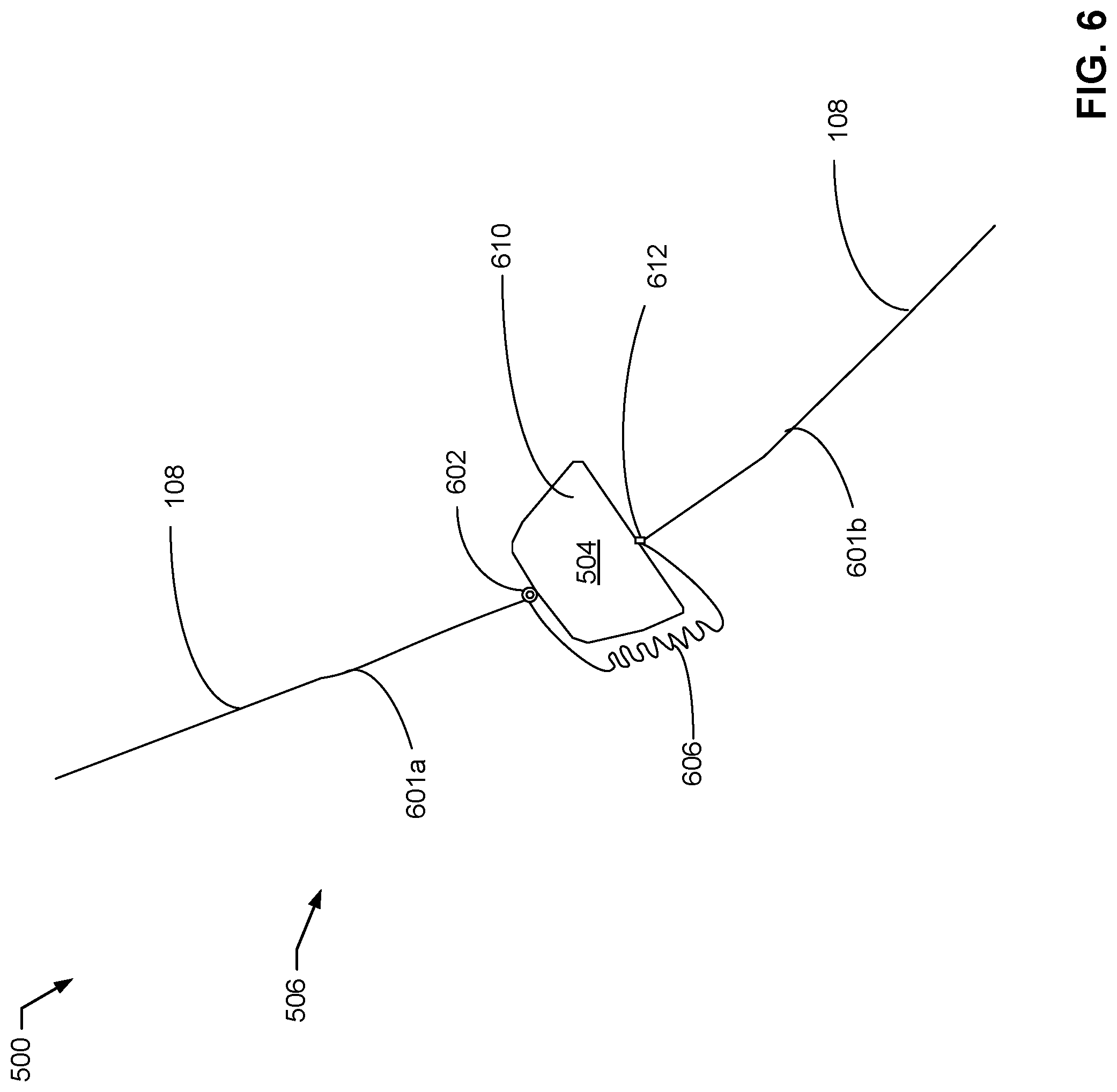 Patent US11772816 Figure 6 – Methods and apparatus to recover unmanned aerial vehicles with kites