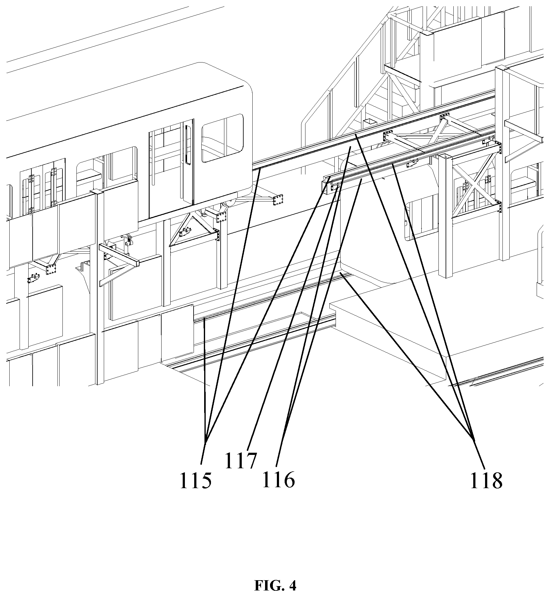 Patent US11772818 Figure 4 – Unmanned, rapid and circular transportation system for airport passengers and luggage